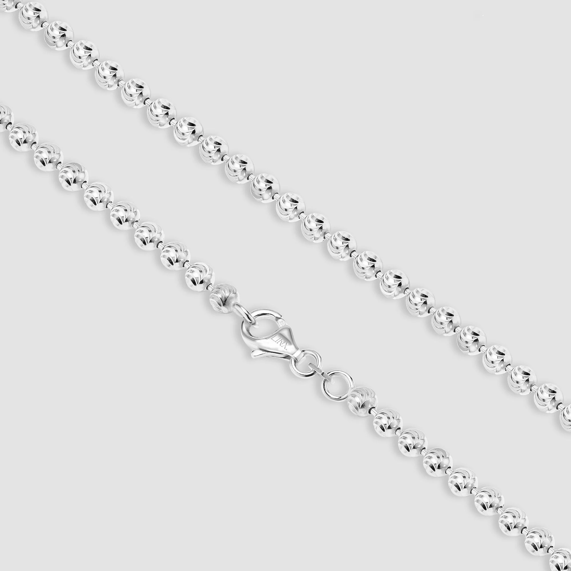Sterling Silver Moon Cut Ball Chain - 3mm - Image 5