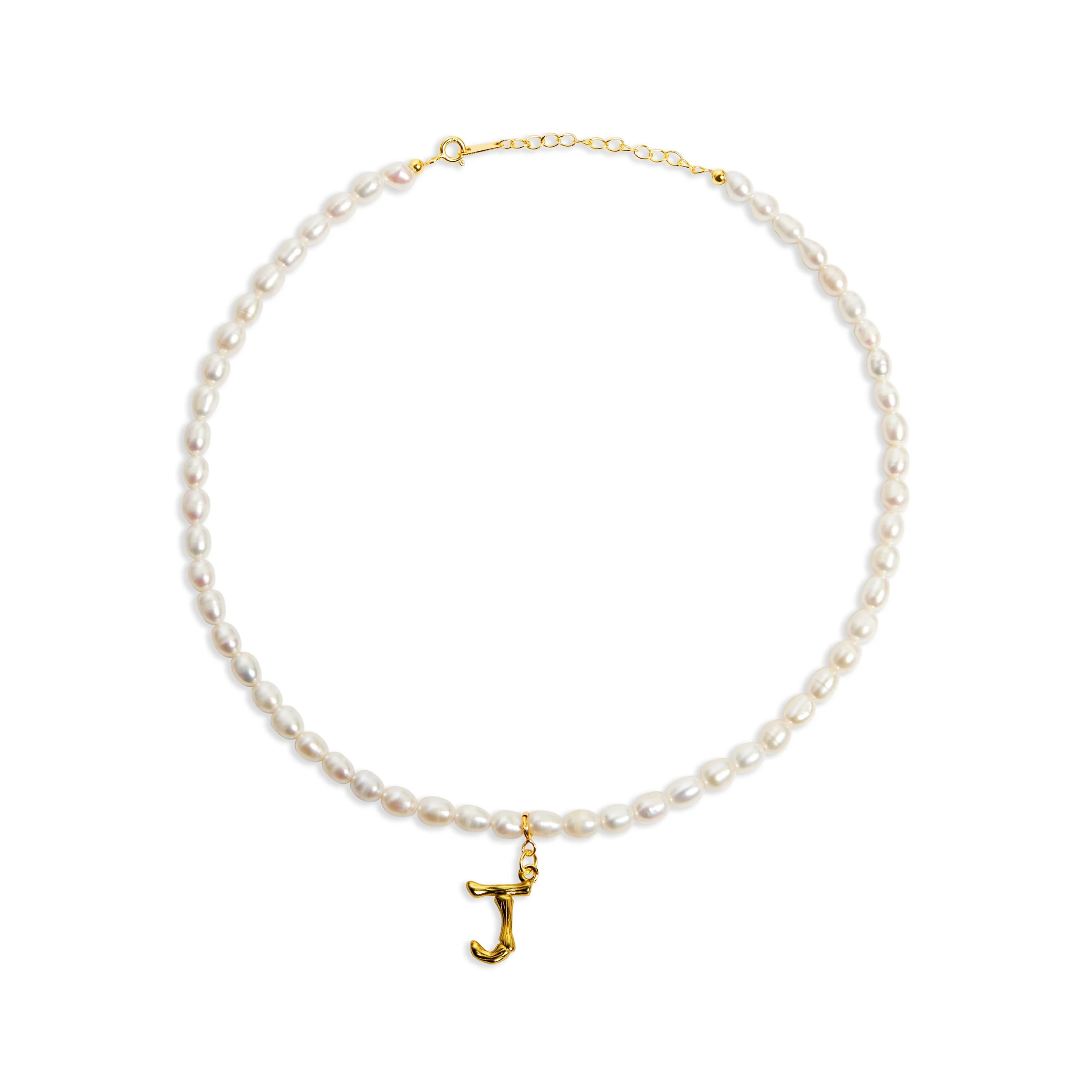 The Bamboo Pearl Initial Necklace - Image 12