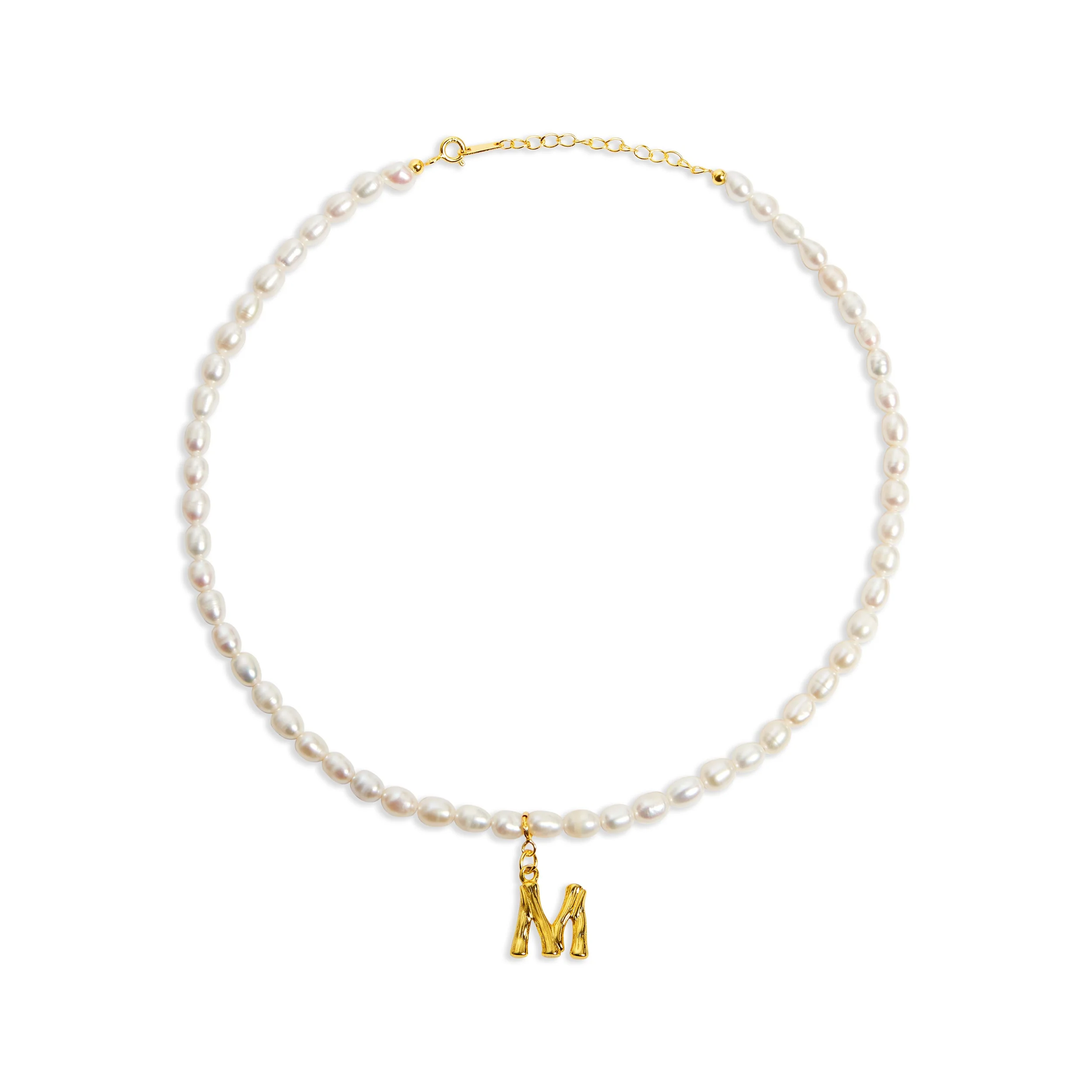The Bamboo Pearl Initial Necklace - Image 15