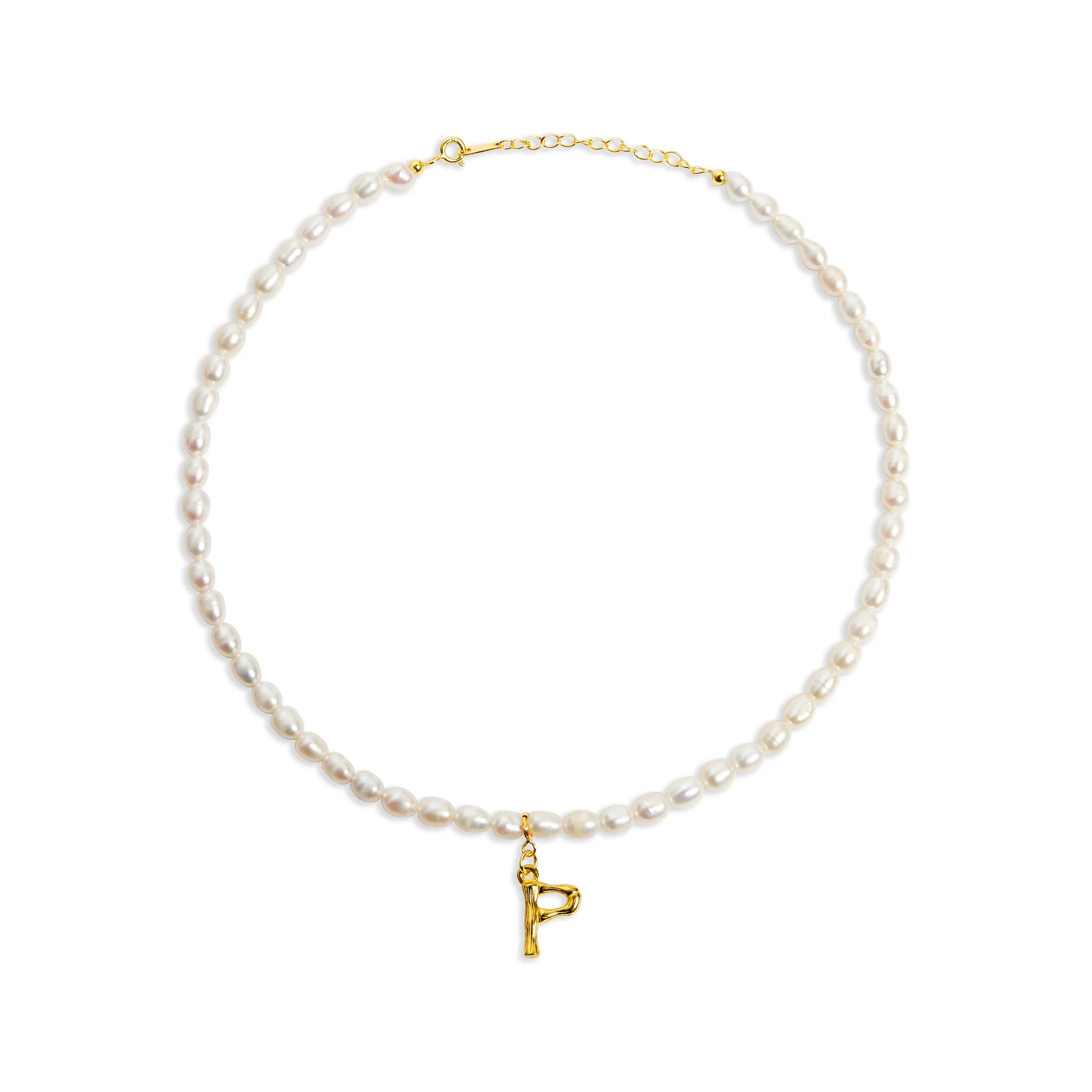 The Bamboo Pearl Initial Necklace - Image 18