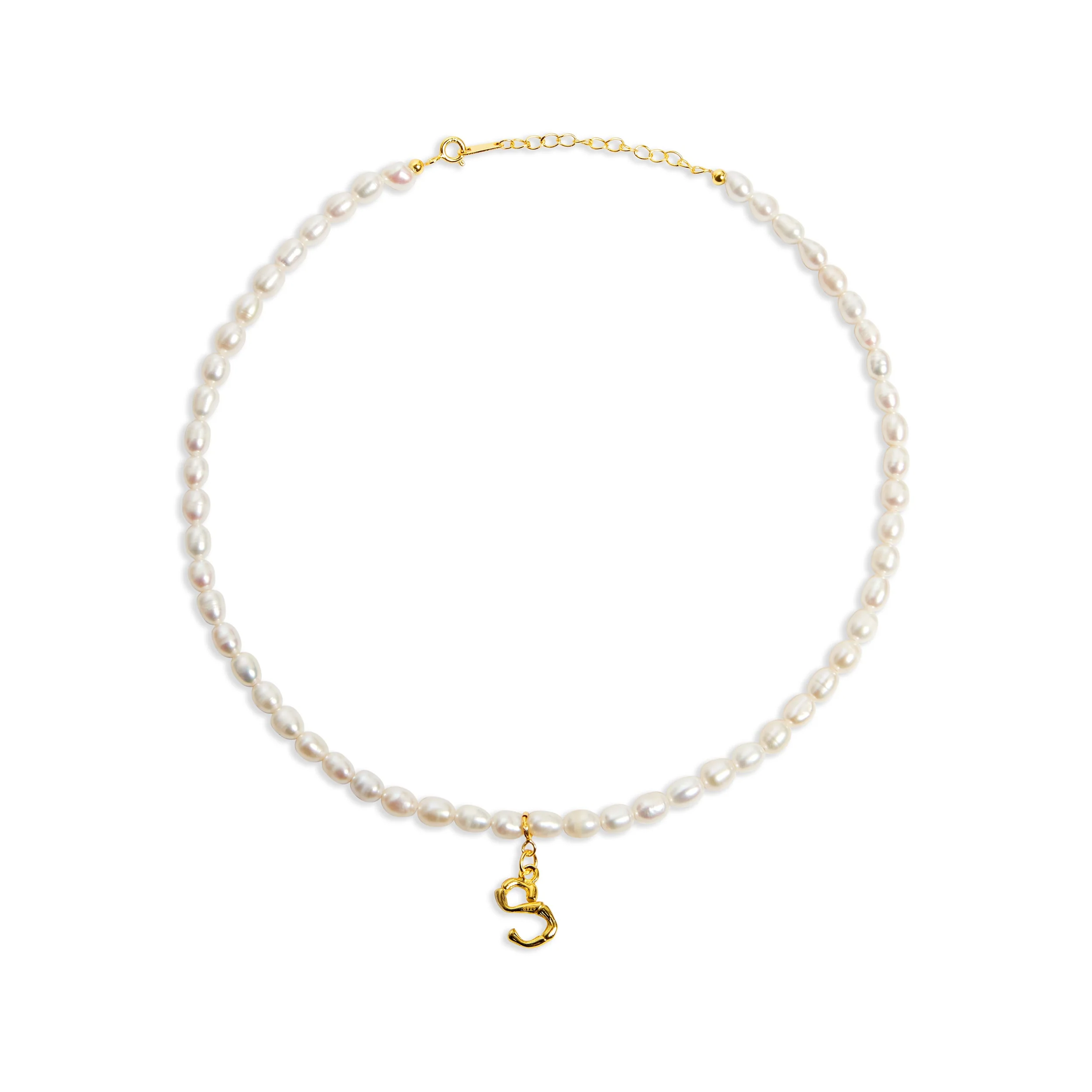 The Bamboo Pearl Initial Necklace - Image 21