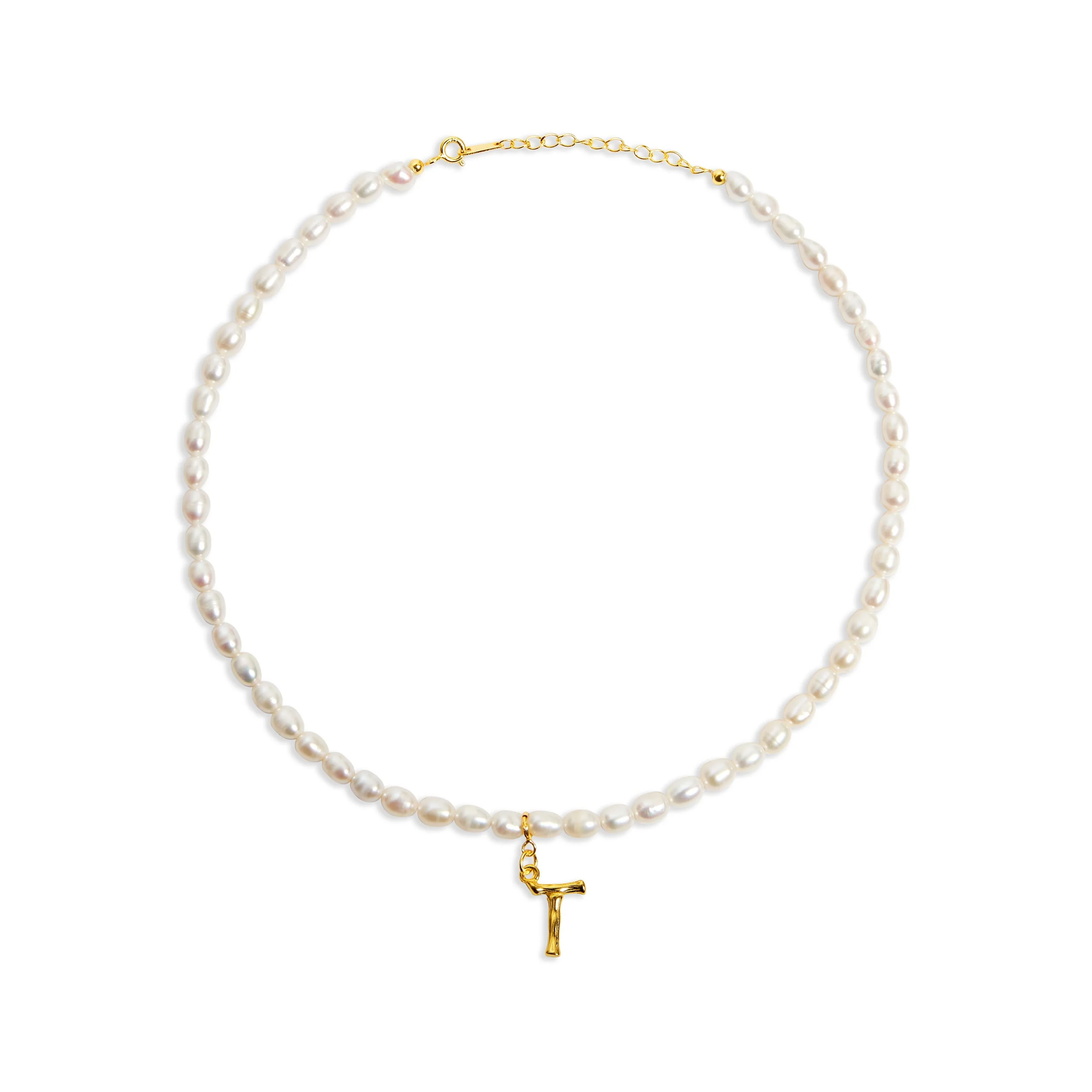 The Bamboo Pearl Initial Necklace - Image 22