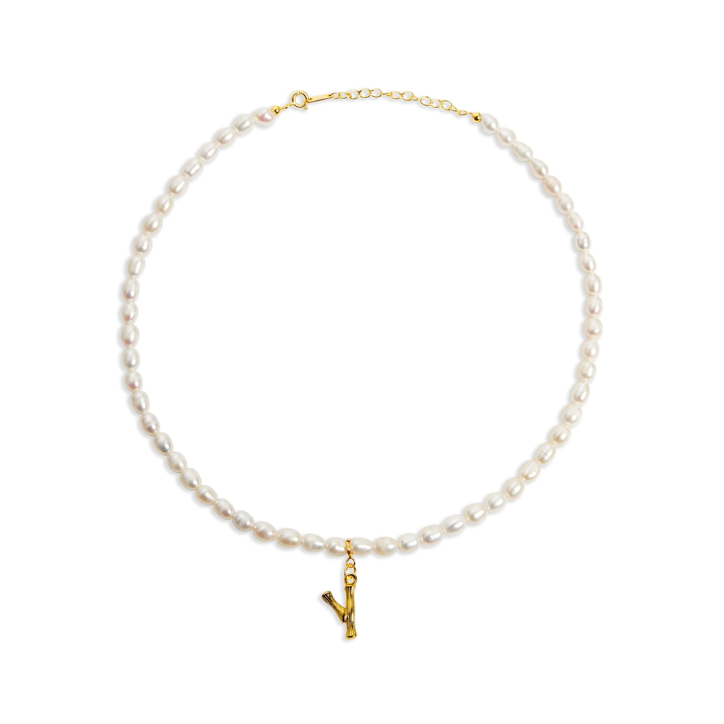 The Bamboo Pearl Initial Necklace - Image 27