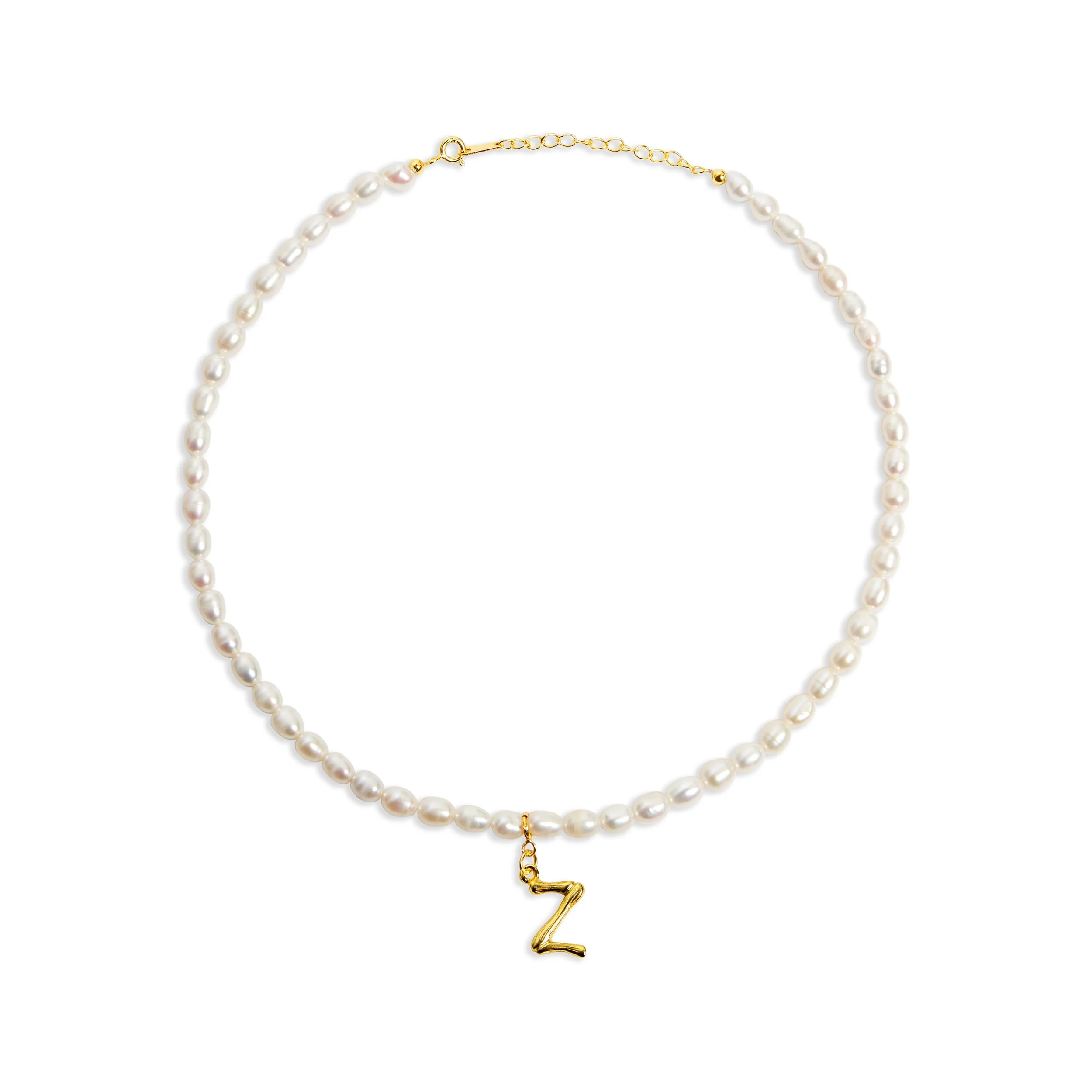 The Bamboo Pearl Initial Necklace - Image 28
