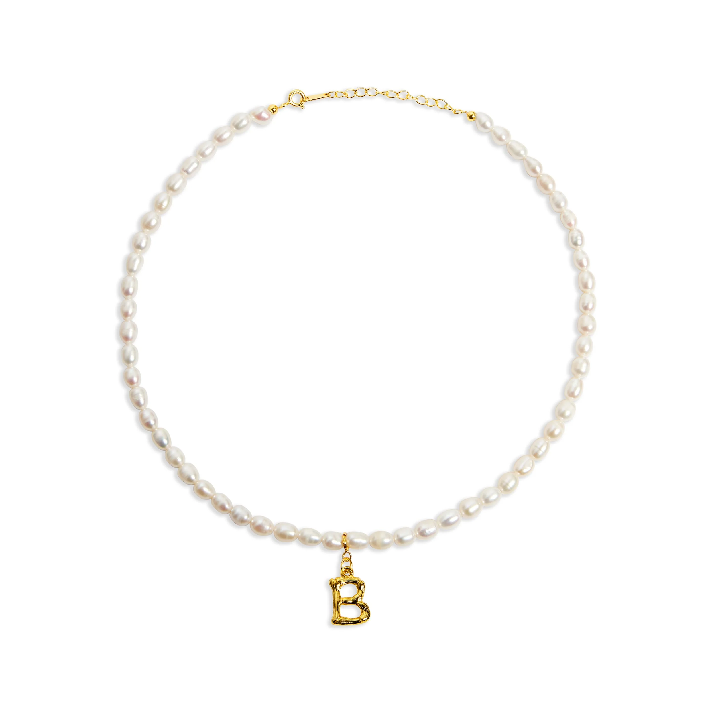 The Bamboo Pearl Initial Necklace - Image 4