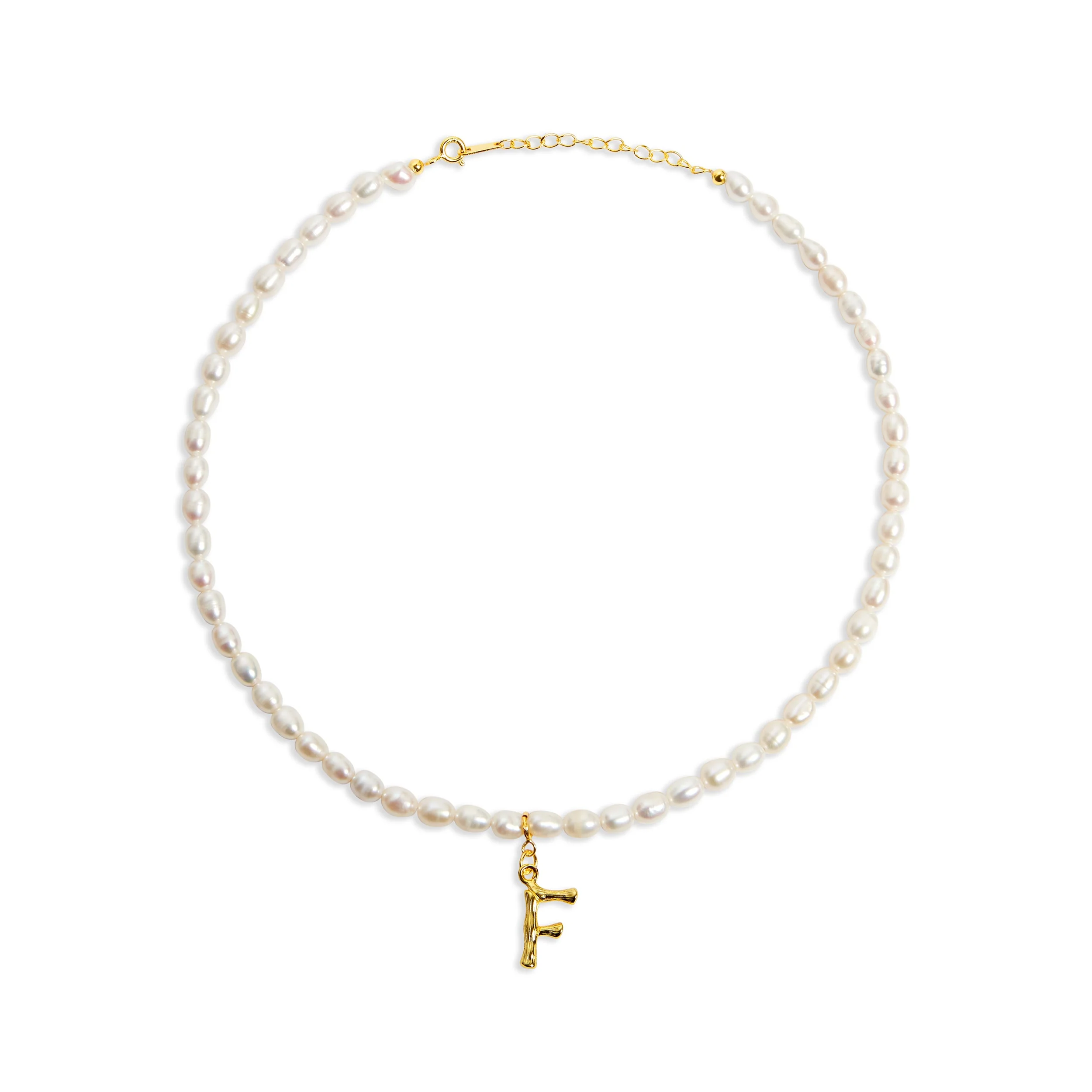 The Bamboo Pearl Initial Necklace - Image 8