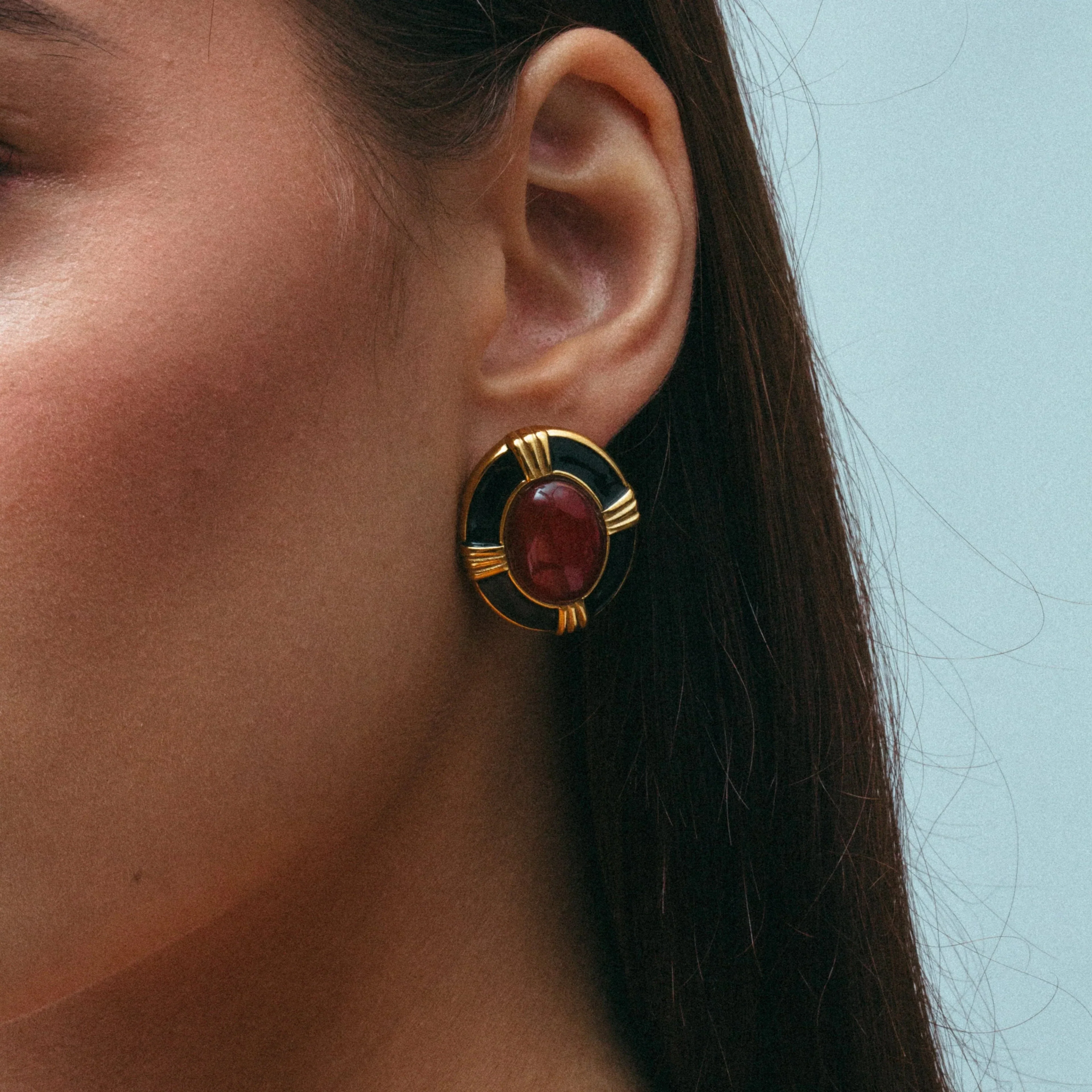 The Bold Circular Red Heirloom Earrings - Image 5