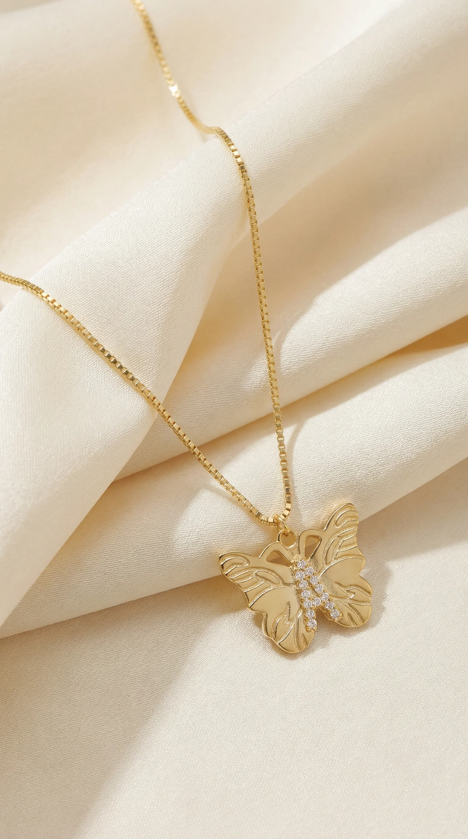 The Butterfly Initial Pendant Necklace - Image 5