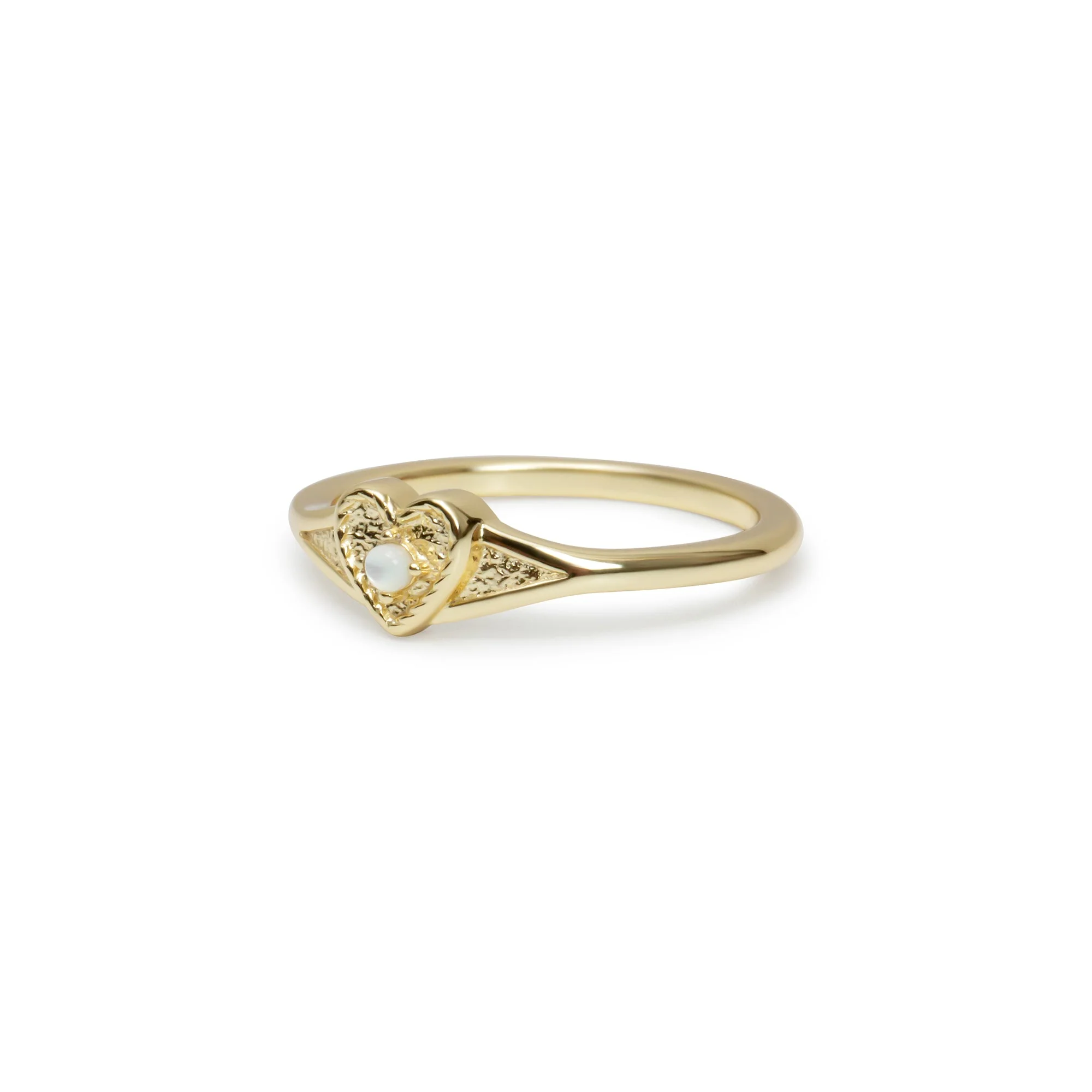The Dainty Pearl Heart Heirloom Ring - Image 4
