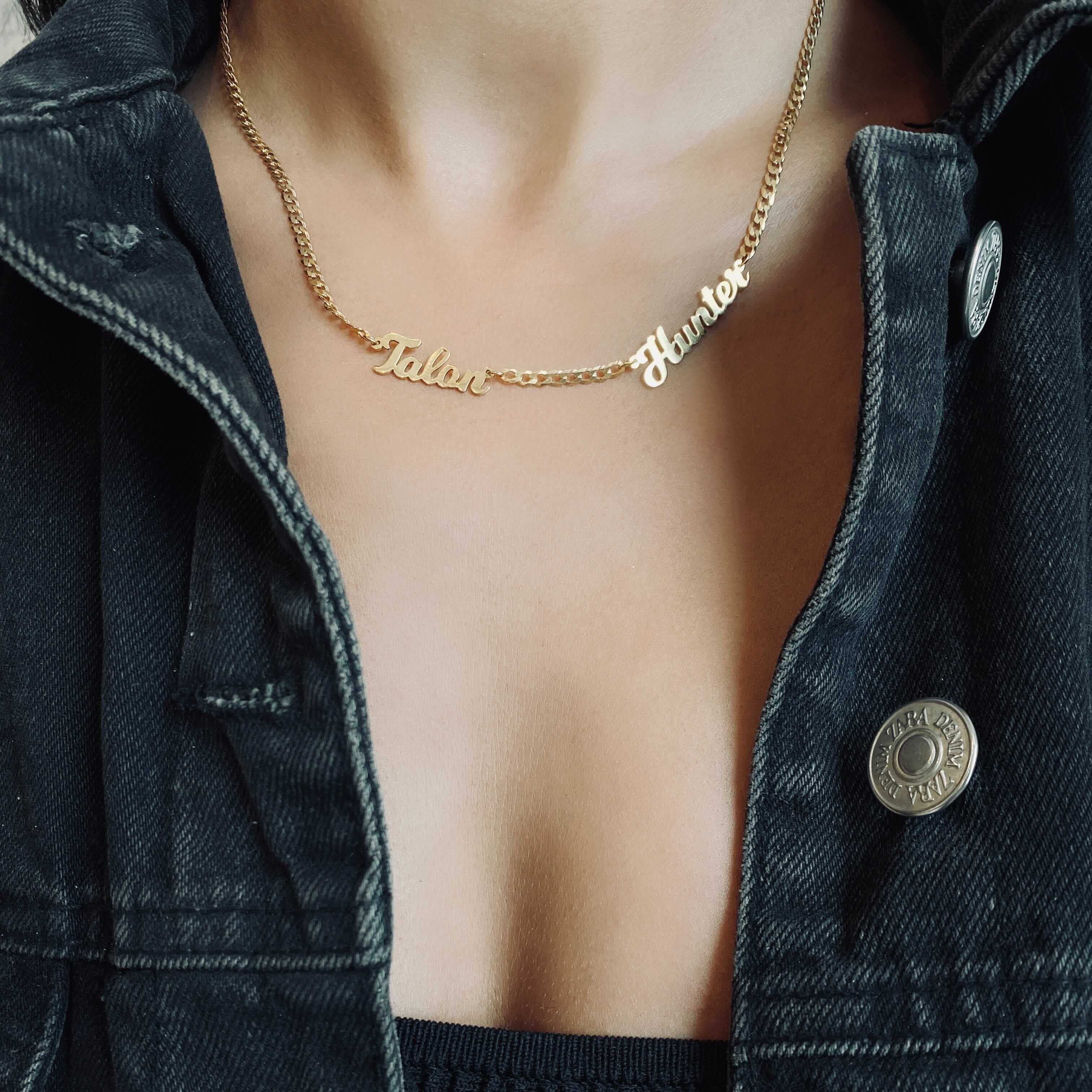 The Double Script Nameplate Necklace - Image 4