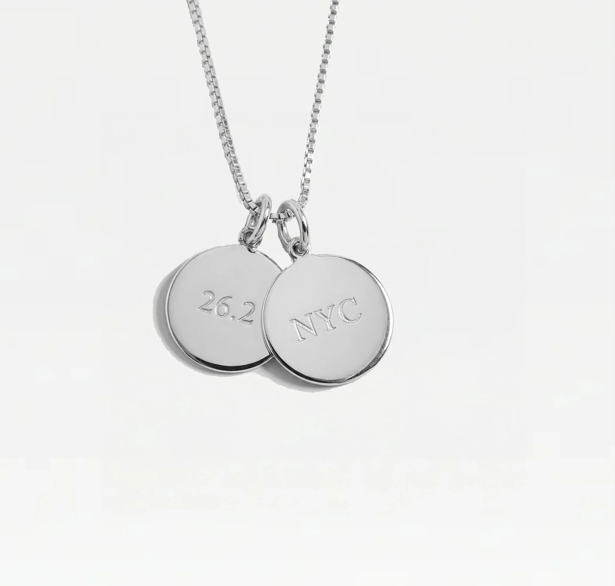 The Engraved Marathon Charm Necklace - Image 3