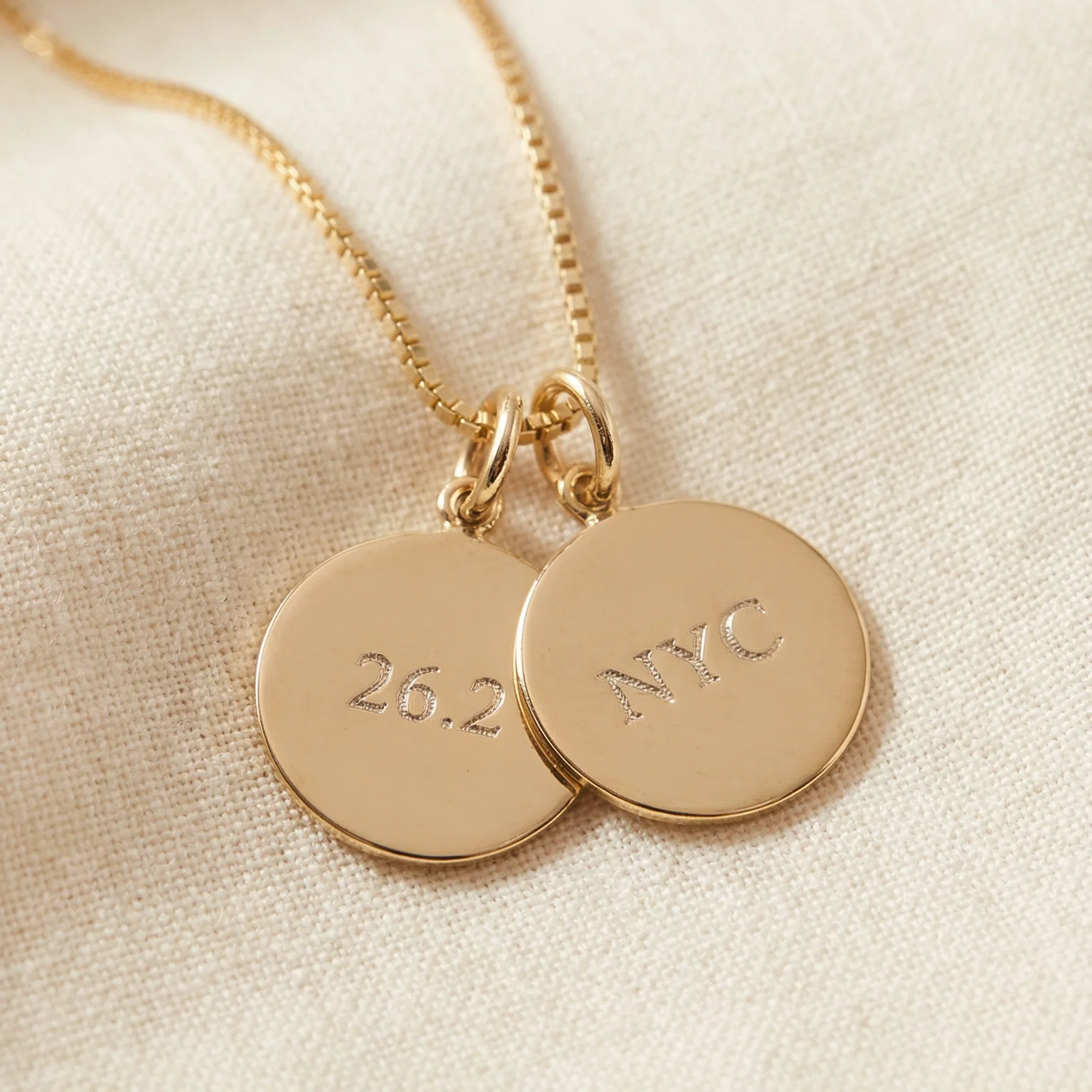 The Engraved Marathon Charm Necklace - Image 4