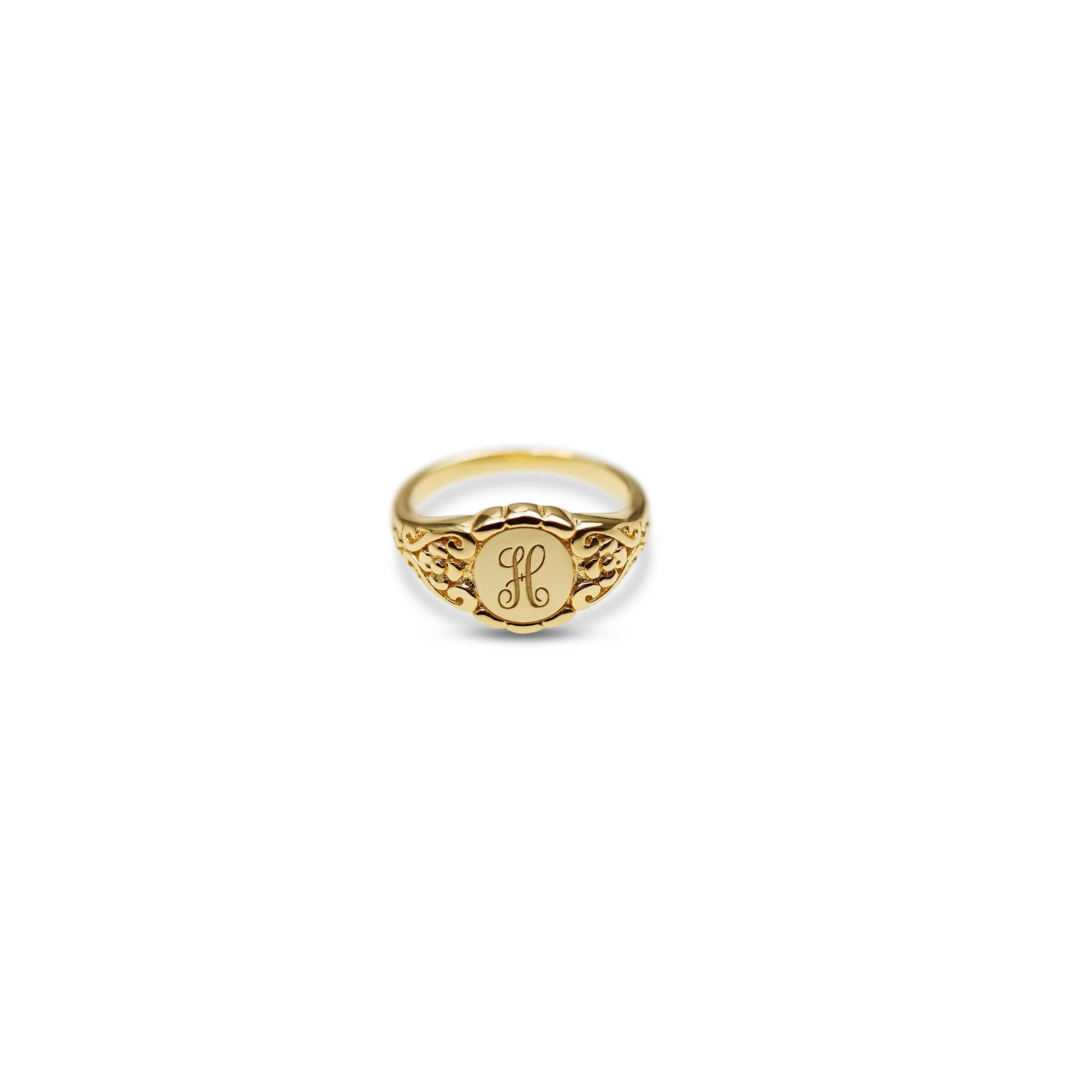 The Hand Engraved Script Letter Ring - Image 17