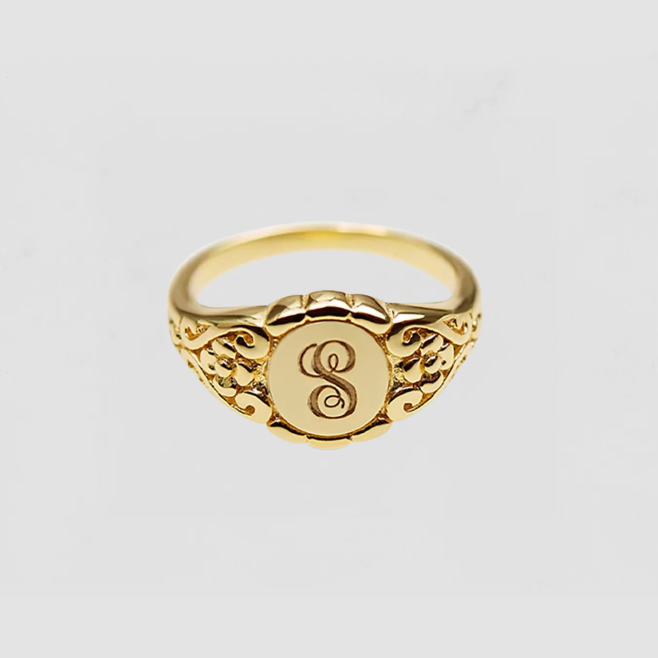 The Hand Engraved Script Letter Ring - Image 3
