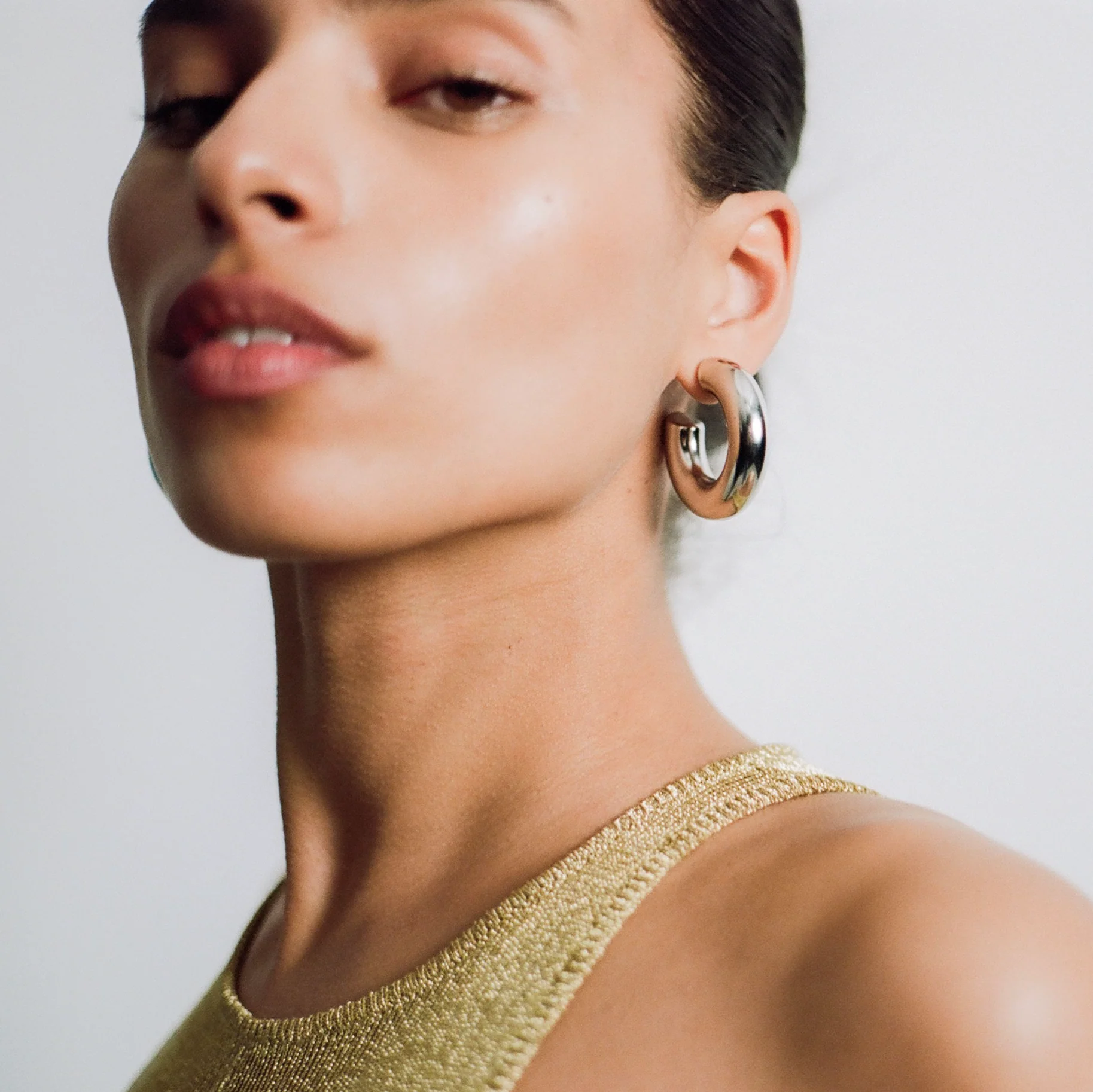 The Large Silver Hailey Hoops - Image 3