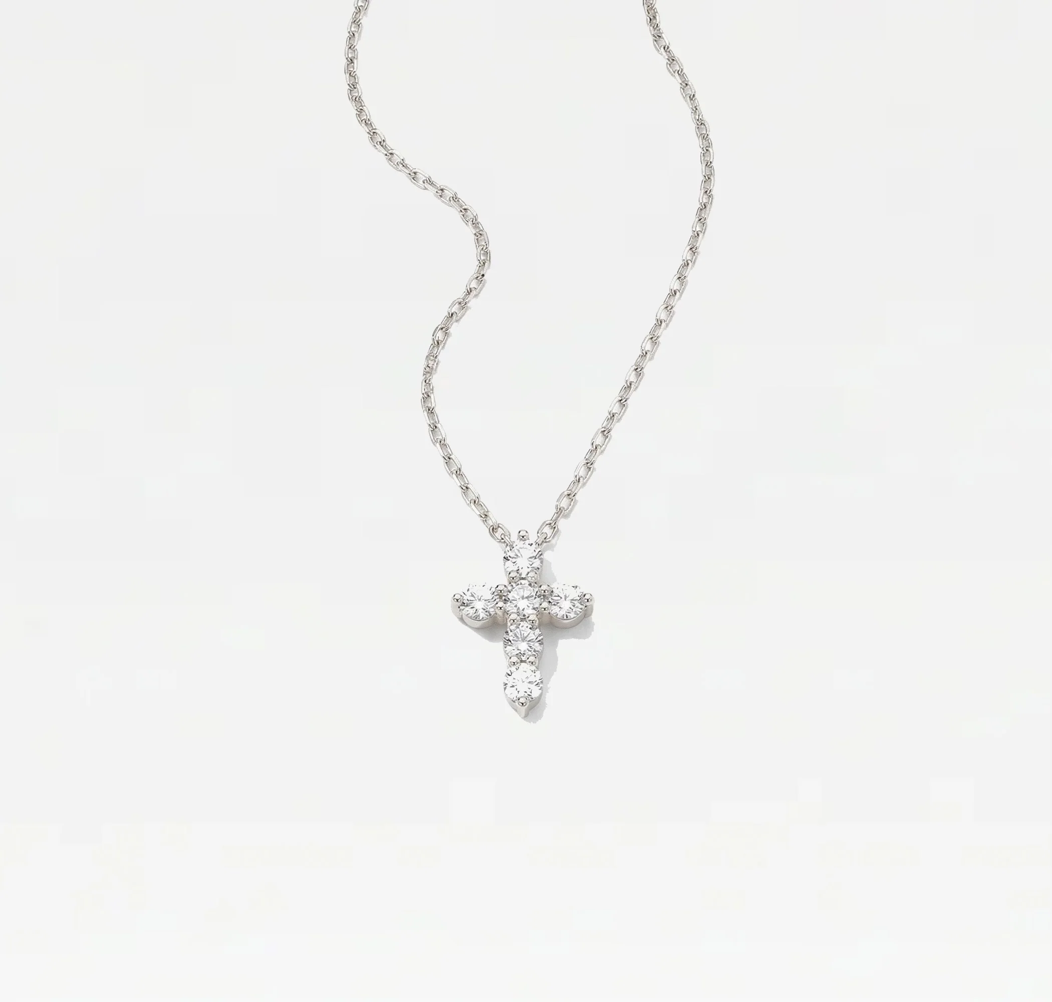The Mini Bella Pavé Cross Pendant - Image 3