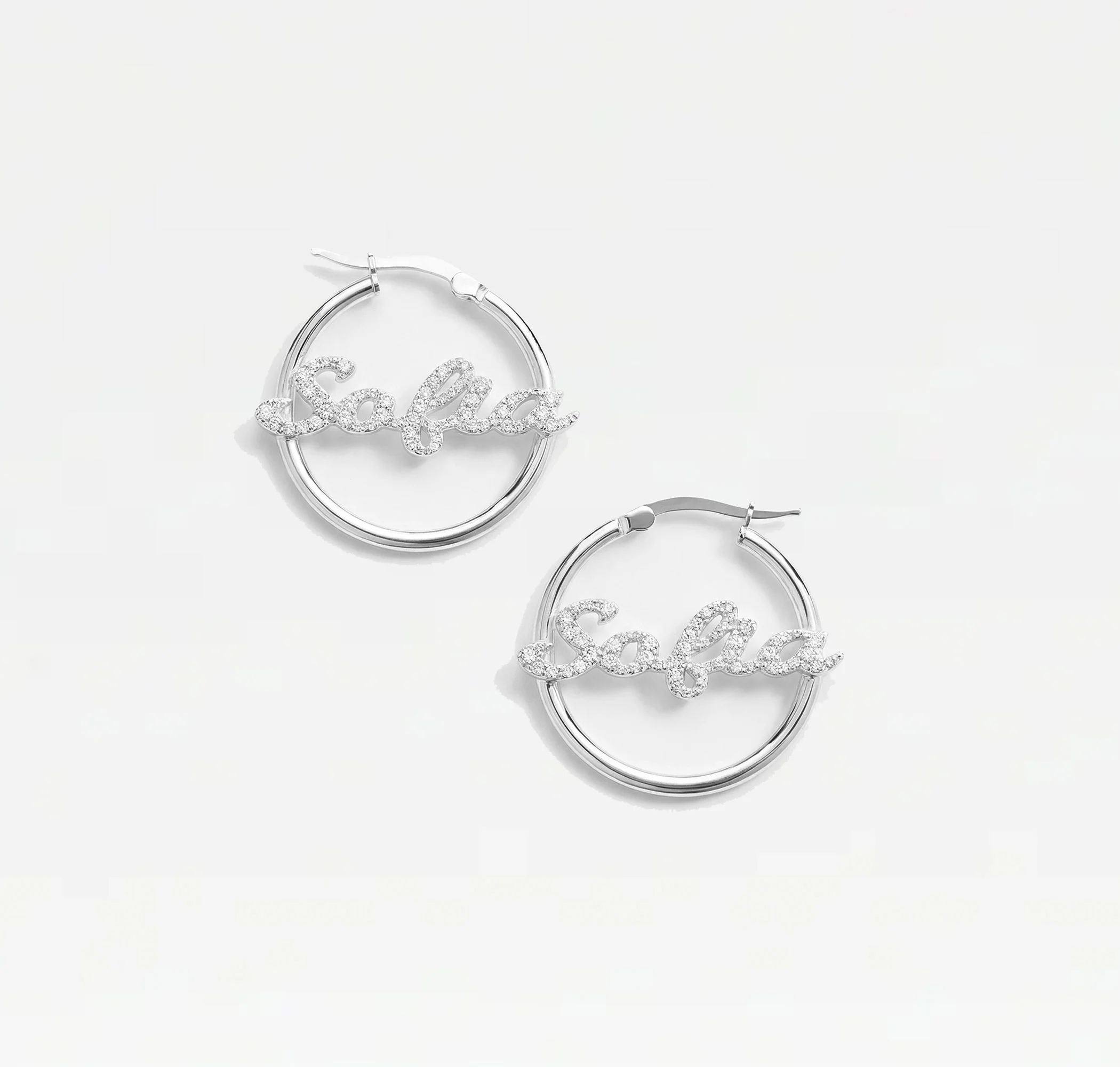 The Mini Script Nameplate Hoops - Image 5
