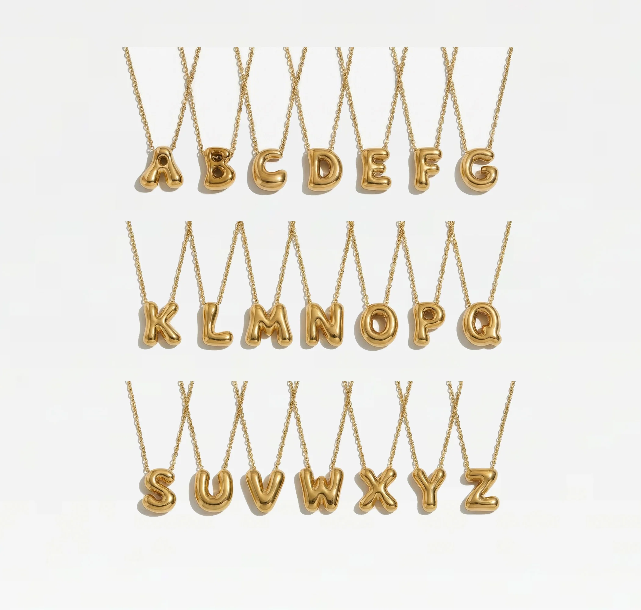 THE ORNATE BUBBLE LETTER NECKLACE - Image 9
