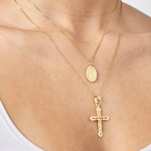 The Oval Mary Pendant Necklace Pavé - Image 3