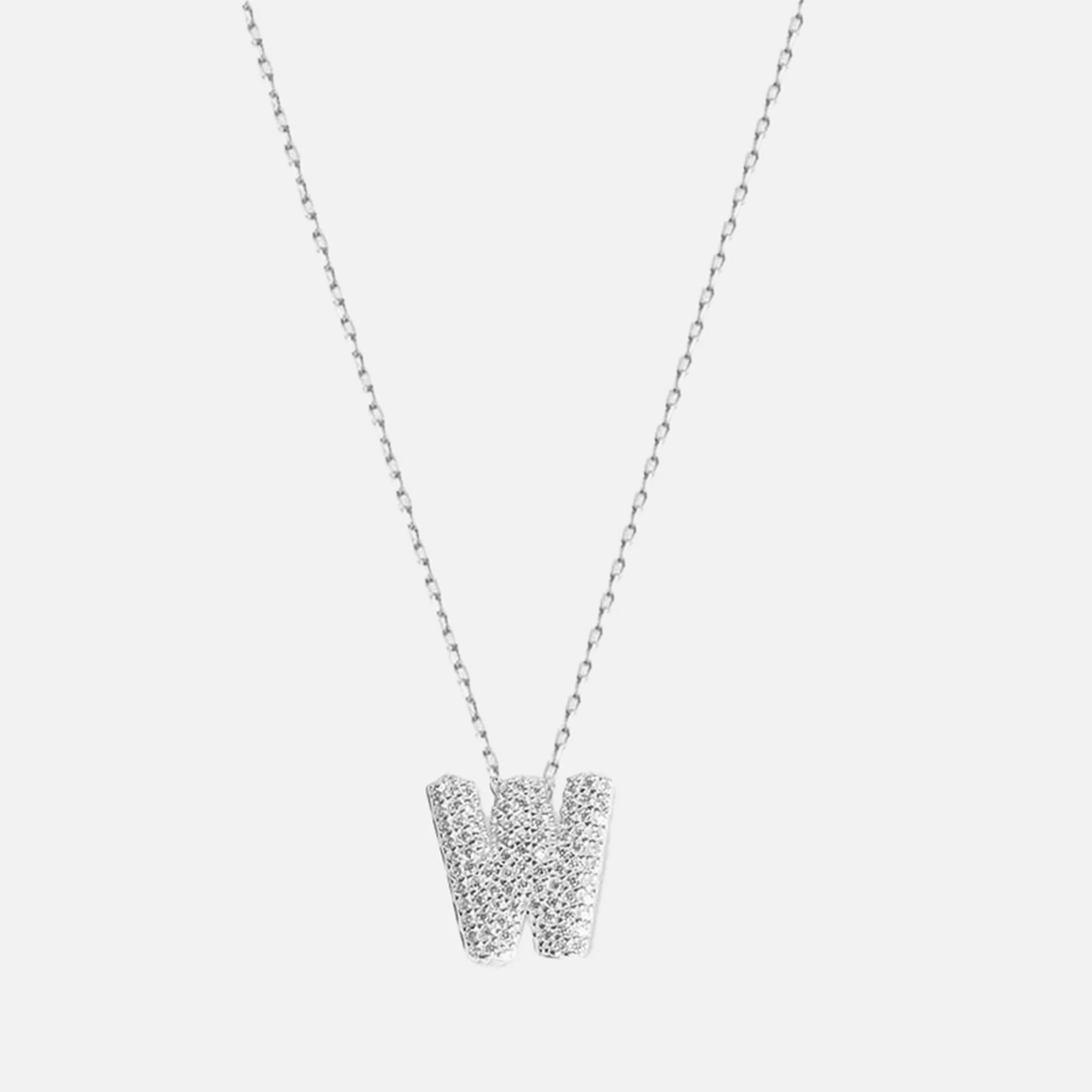 The Pavé Bubble Letter Pendant Necklace - Image 45