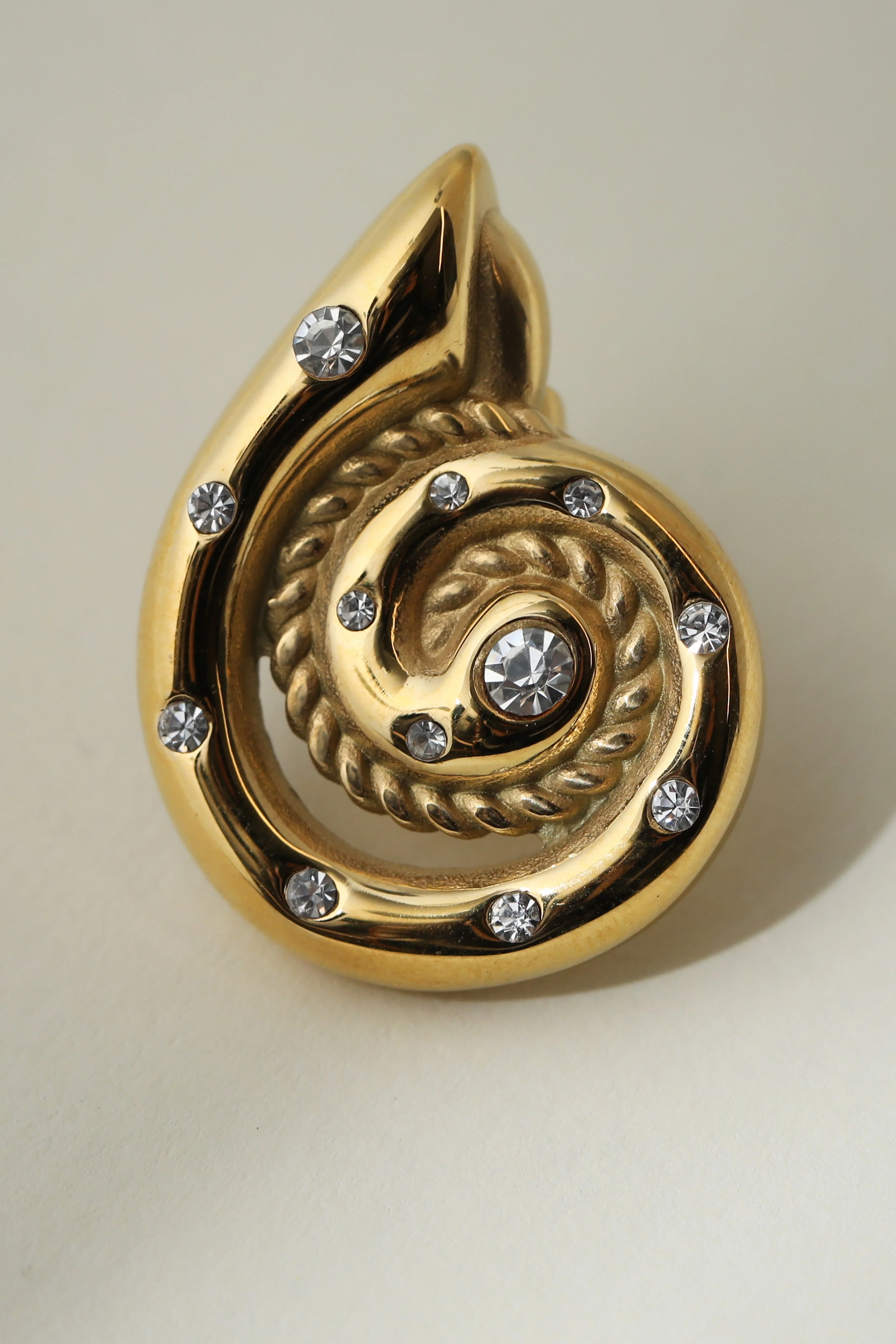 The Pavé Heirloom Seashell Stud Earrings - Image 5