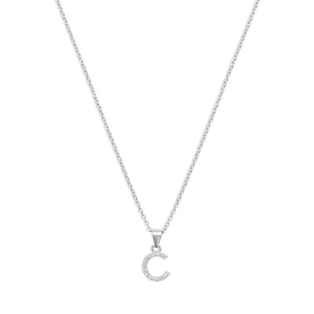 The Pavé Single Block Initial Necklace - Image 10