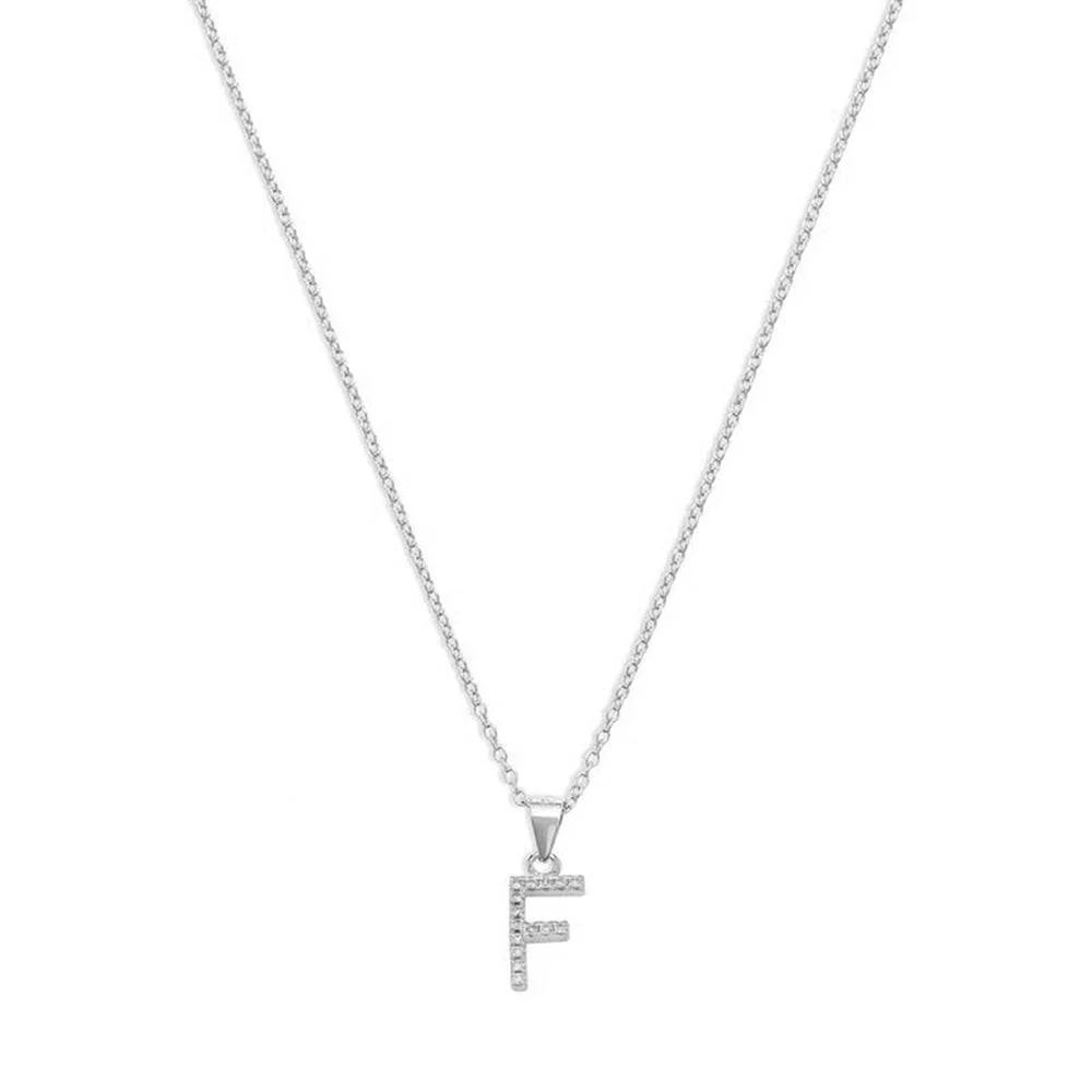 The Pavé Single Block Initial Necklace - Image 17