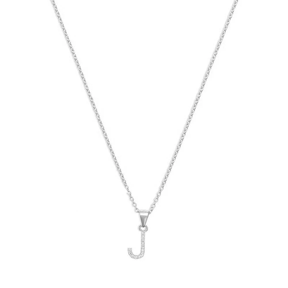 The Pavé Single Block Initial Necklace - Image 25
