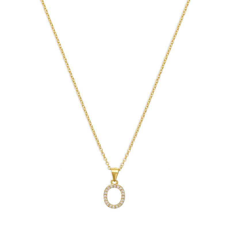 The Pavé Single Block Initial Necklace - Image 32