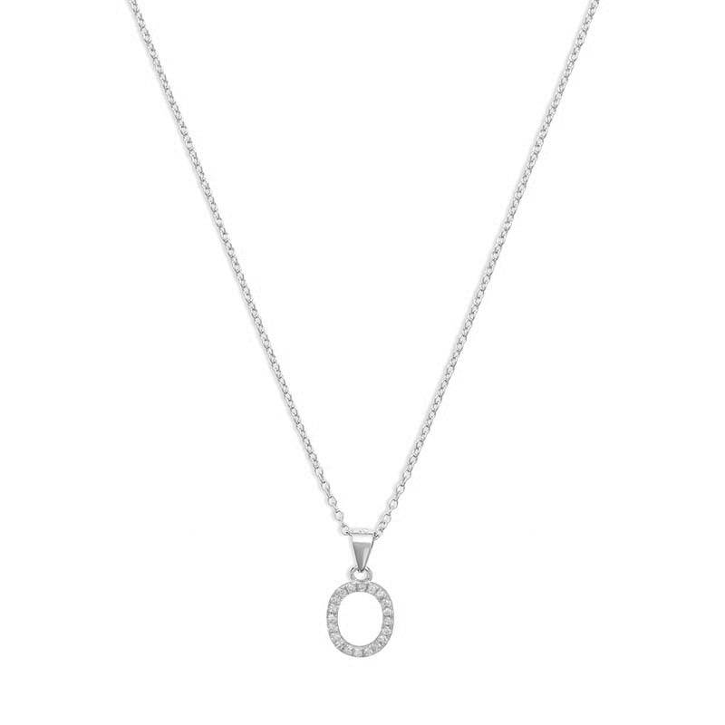 The Pavé Single Block Initial Necklace - Image 35