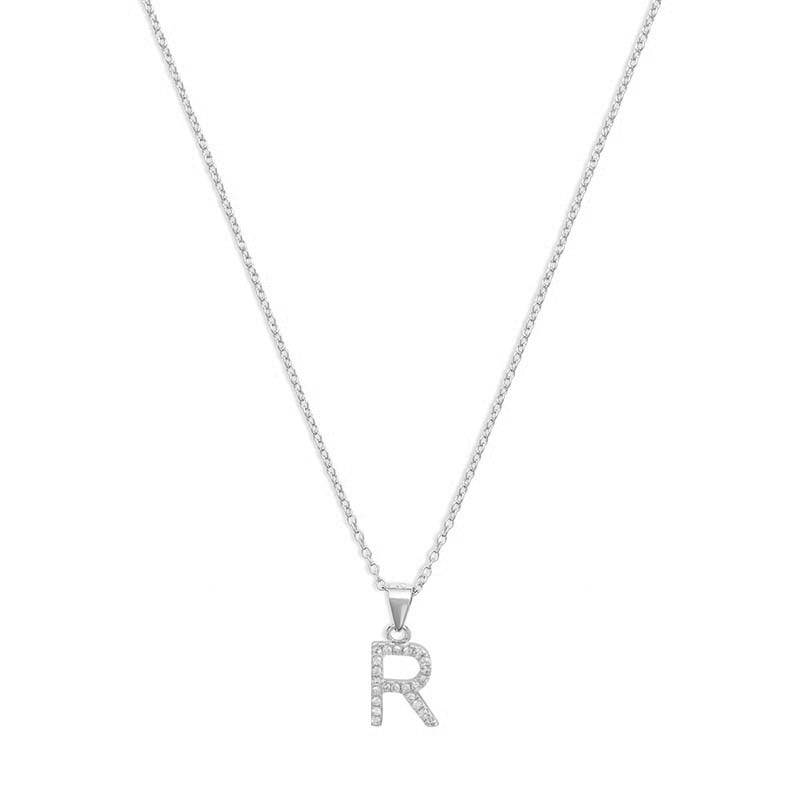 The Pavé Single Block Initial Necklace - Image 41