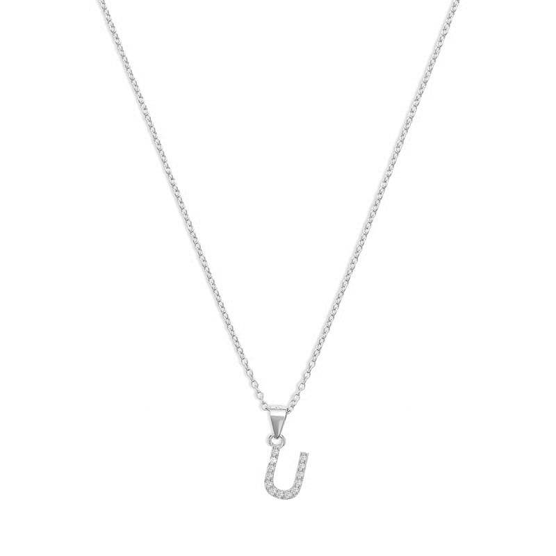The Pavé Single Block Initial Necklace - Image 49