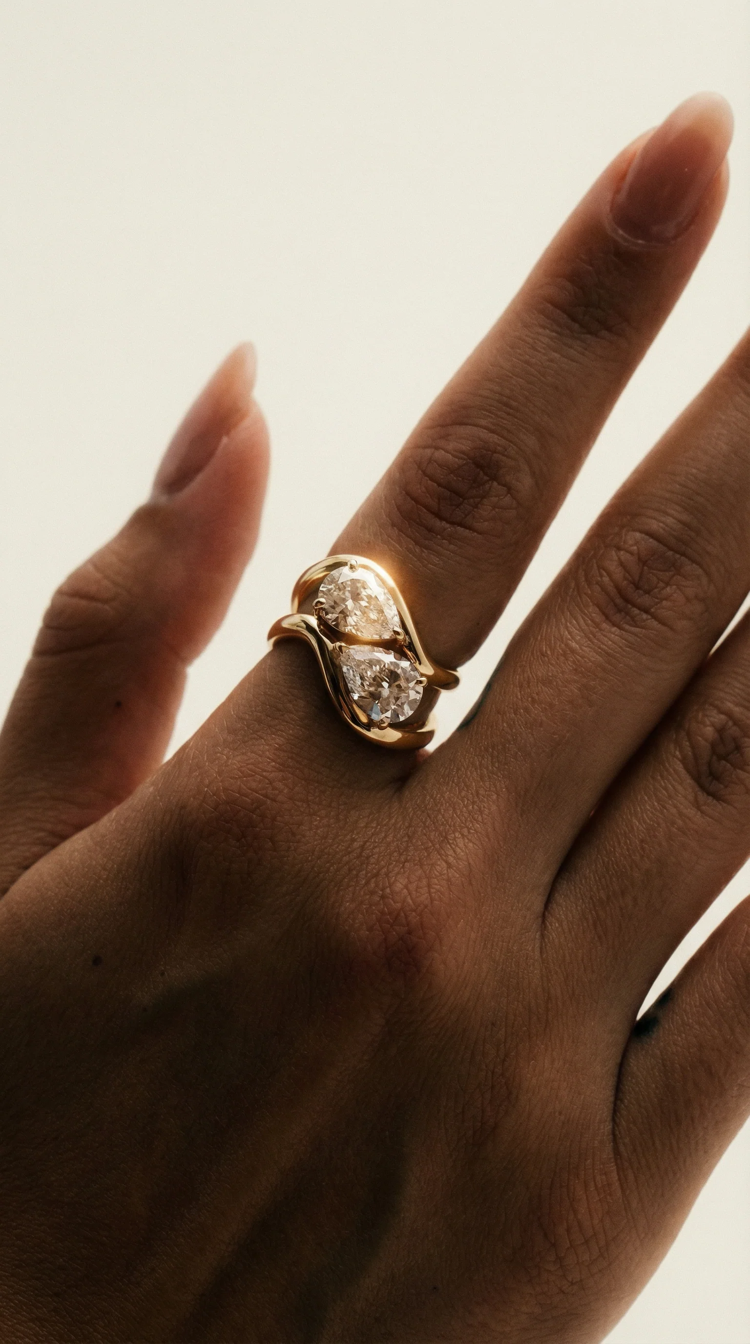 The Pear Stone Ring (Set of 2) - Image 2