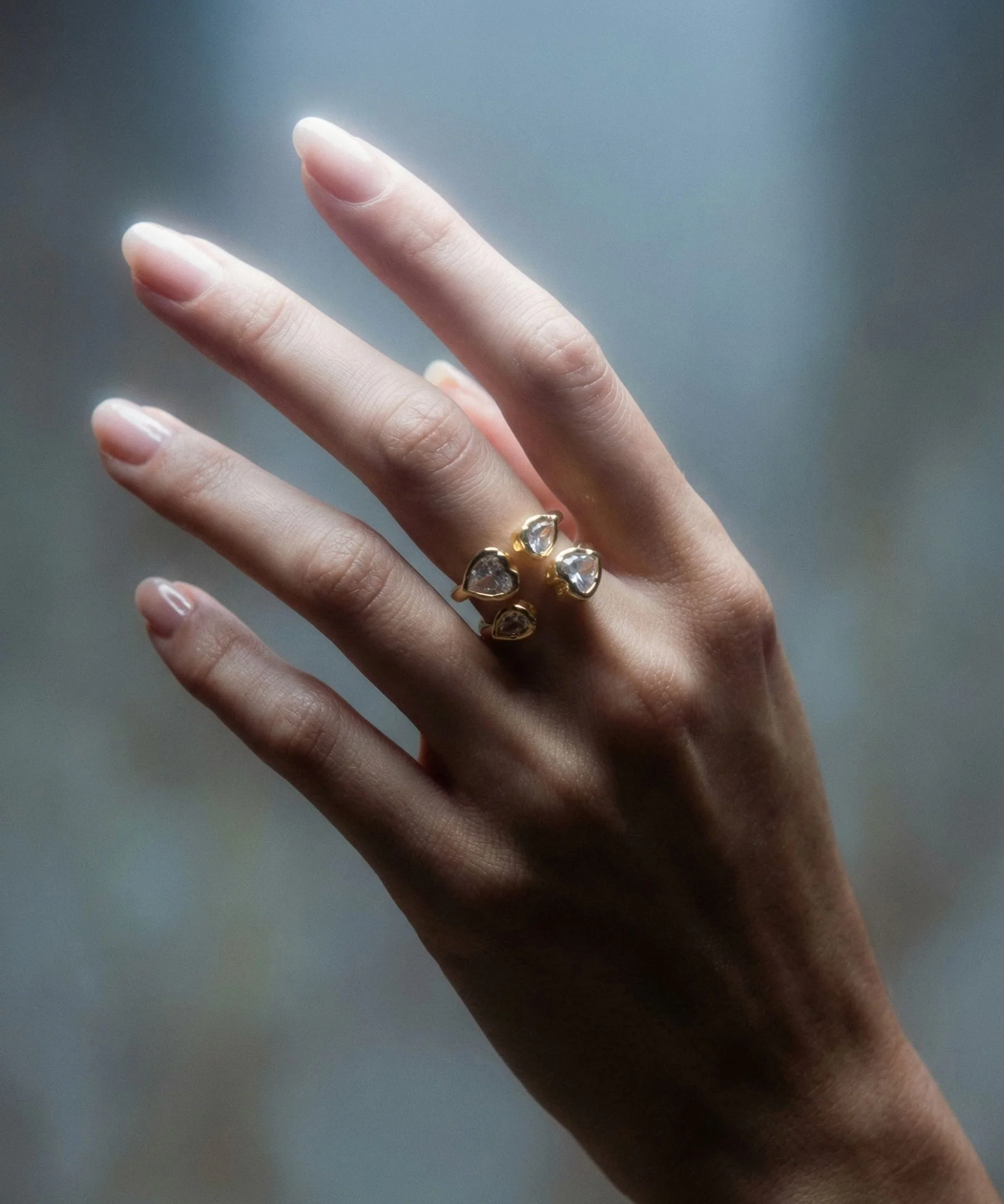 The Pear Heart Stack Ring - Image 2
