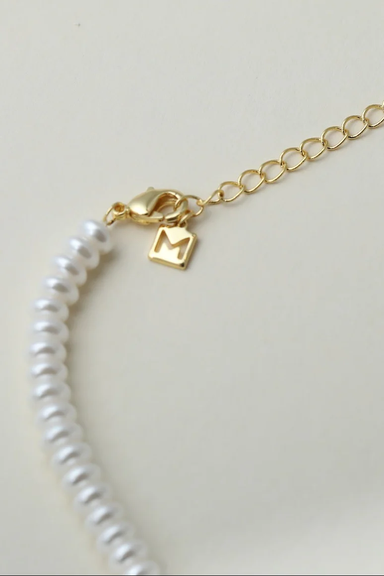The Pearl Bubble Letter Necklace - Image 30