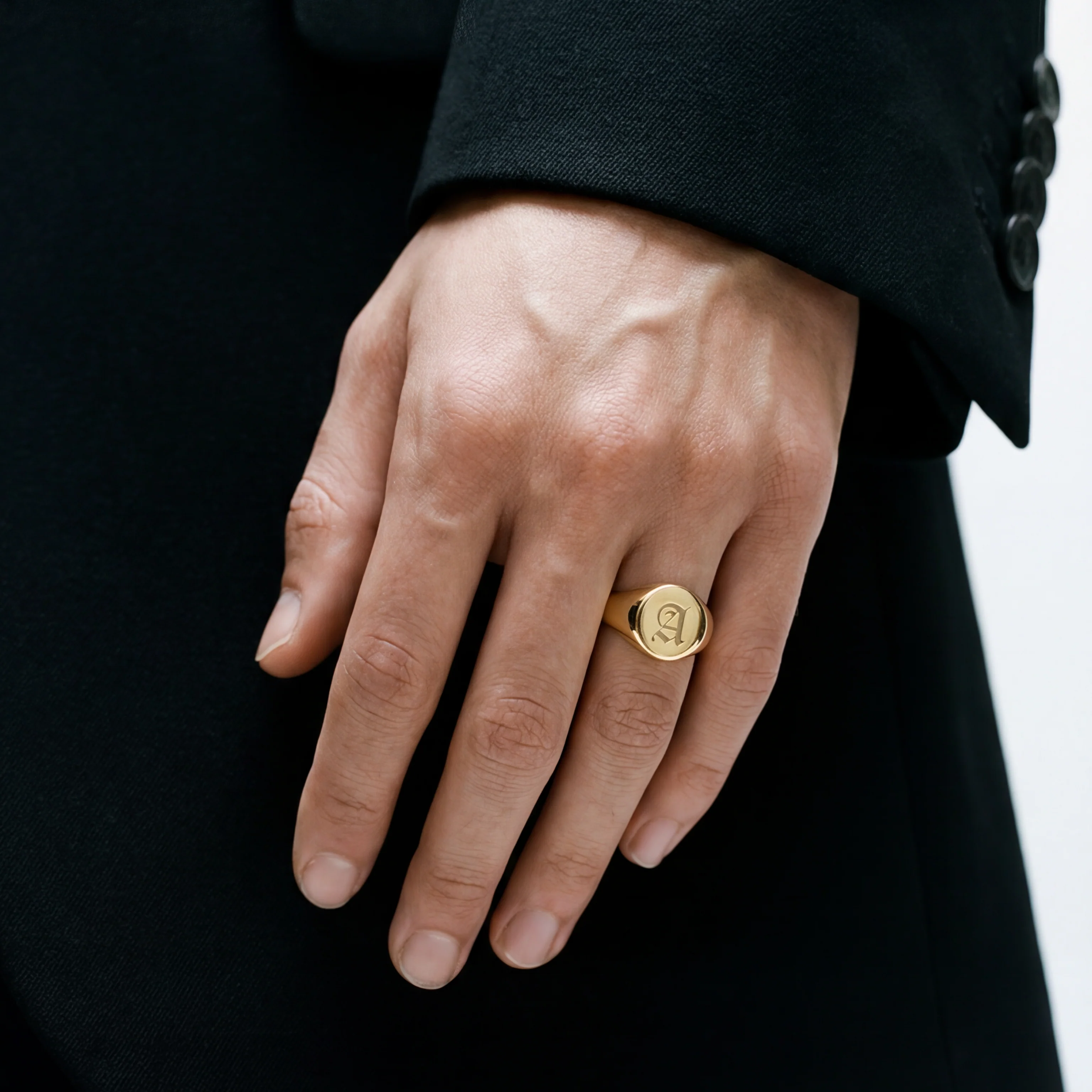 The Signature Old English Signet Ring - Image 2