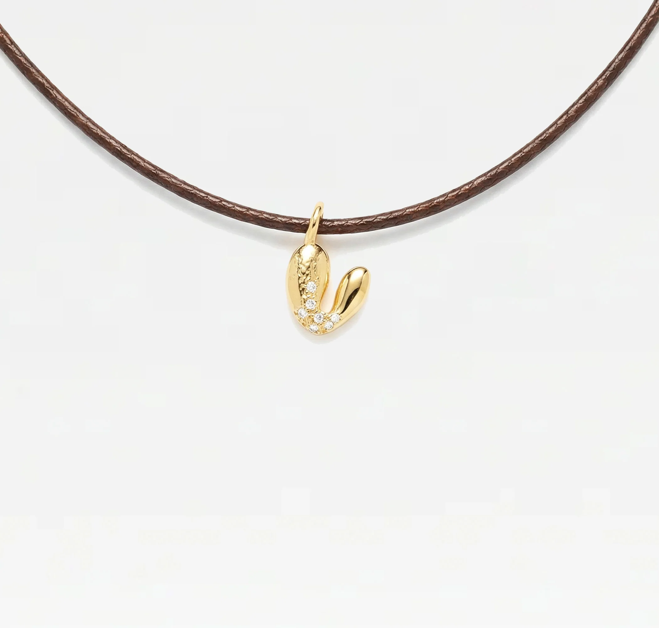 THE STONE BUBBLE LETTER NECKLACE - Image 27