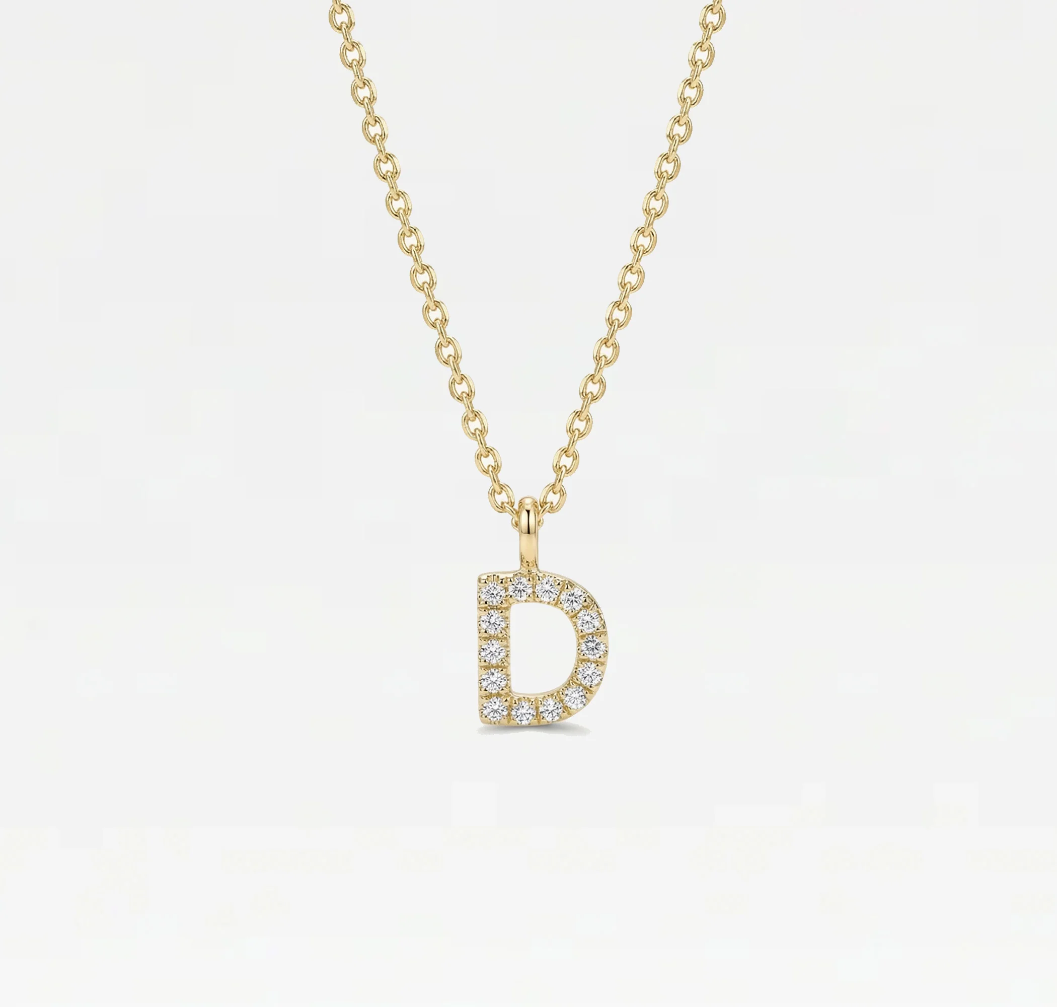 The Tiny Block Gold & Diamond Initial