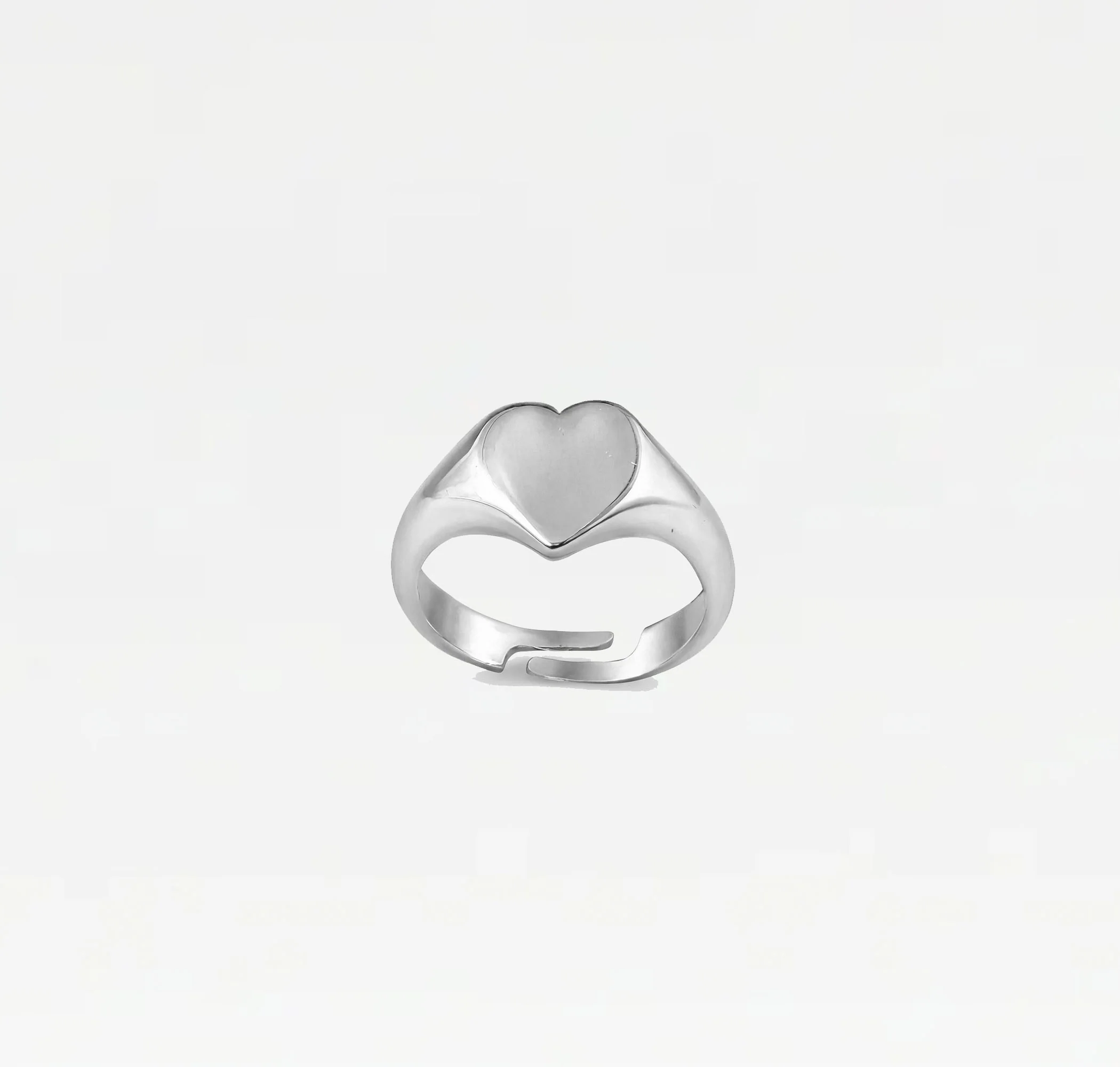 The Tiny Heart Pinky Signet Ring - Image 5