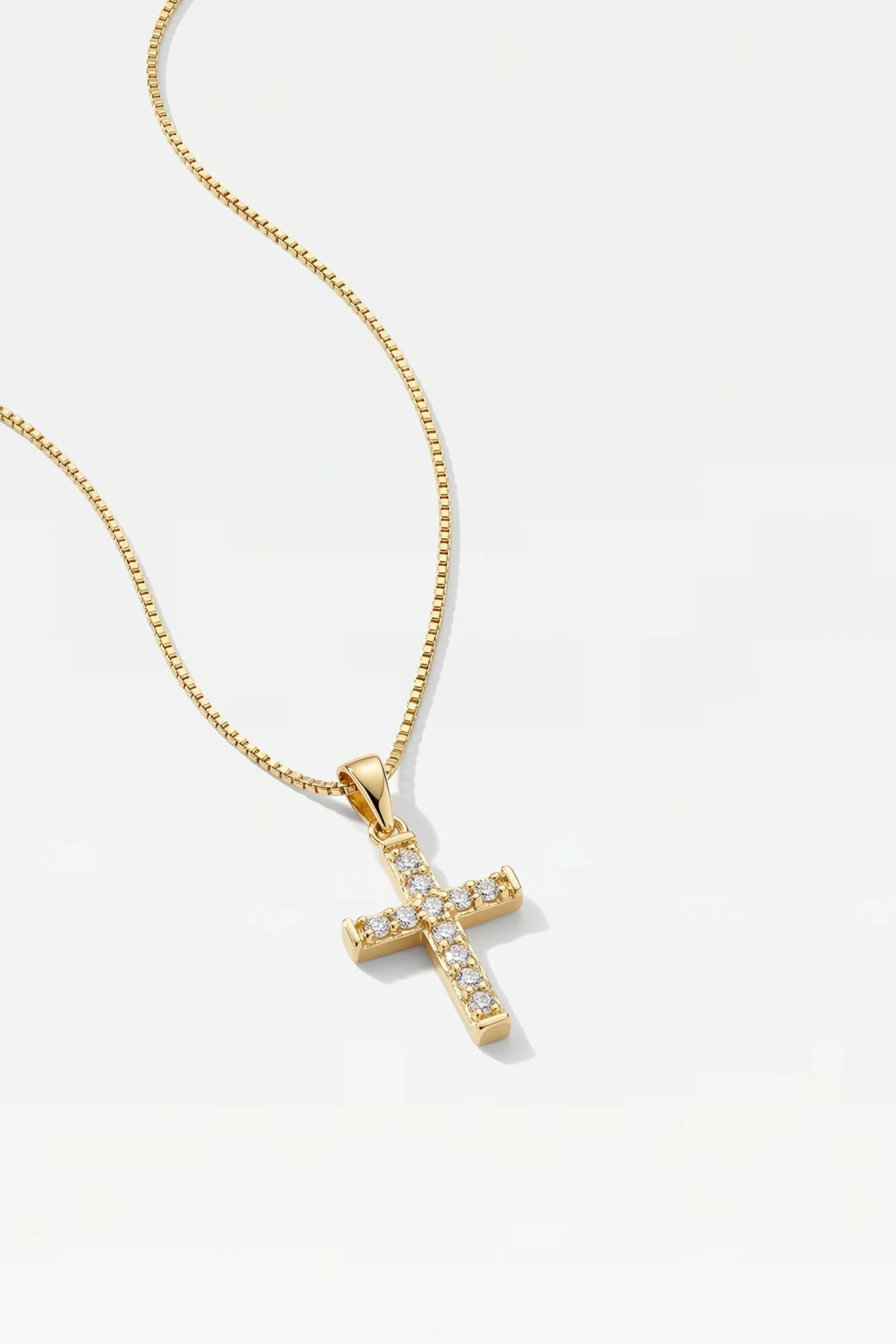 The Tiny Pavé Gold Filled Cross - Image 3