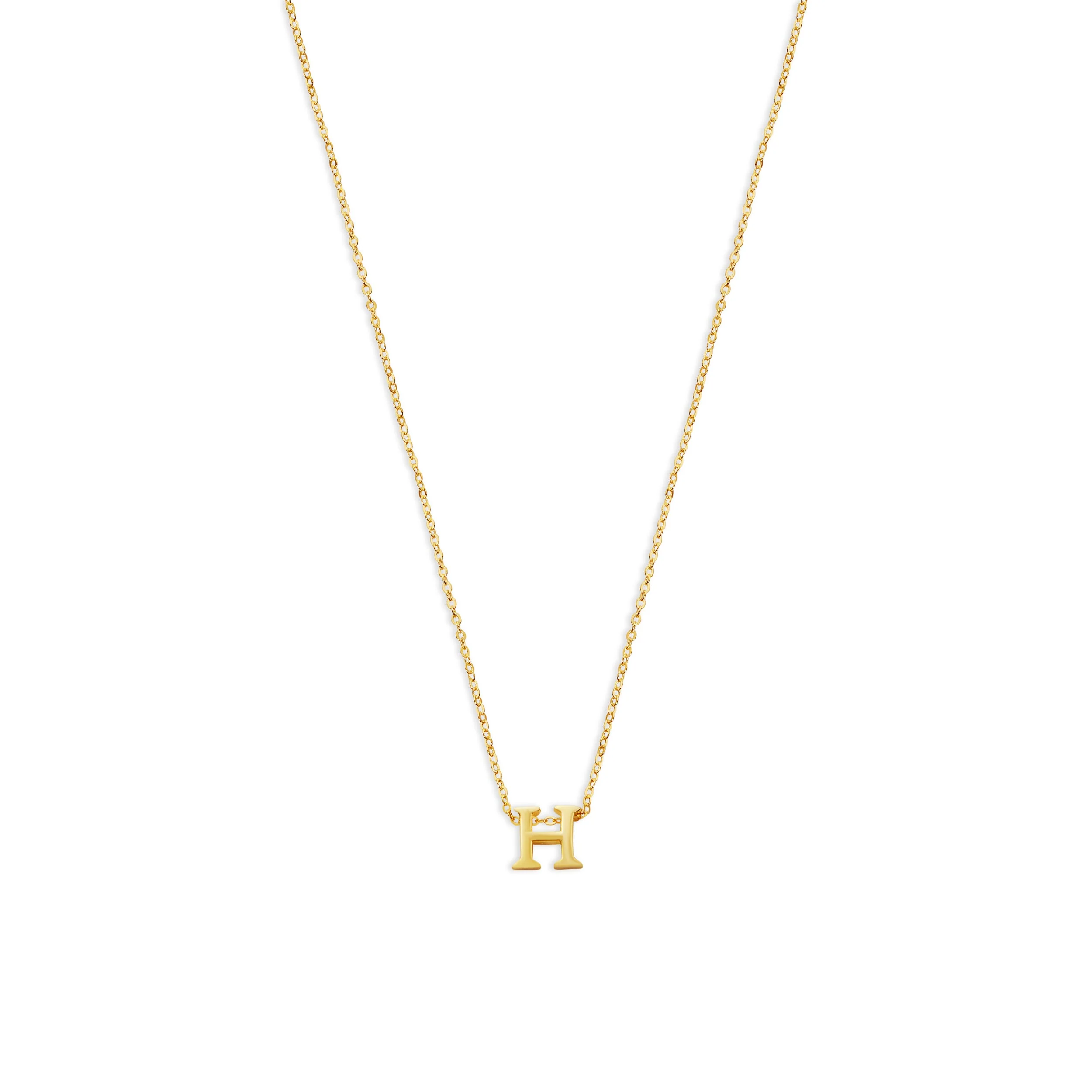 The Tiny Single Initial Block Necklace - Image 12