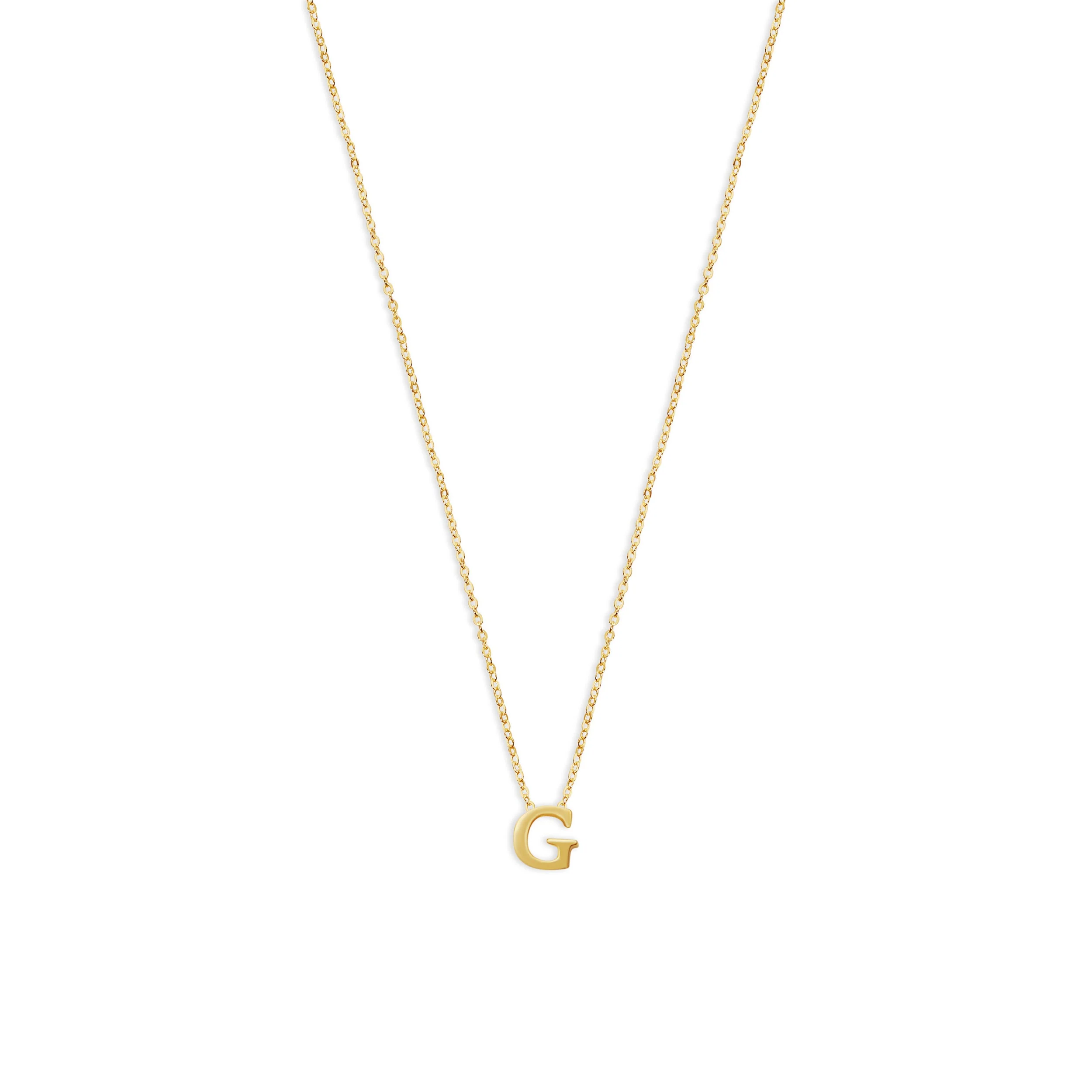 The Tiny Single Initial Block Necklace - Image 13