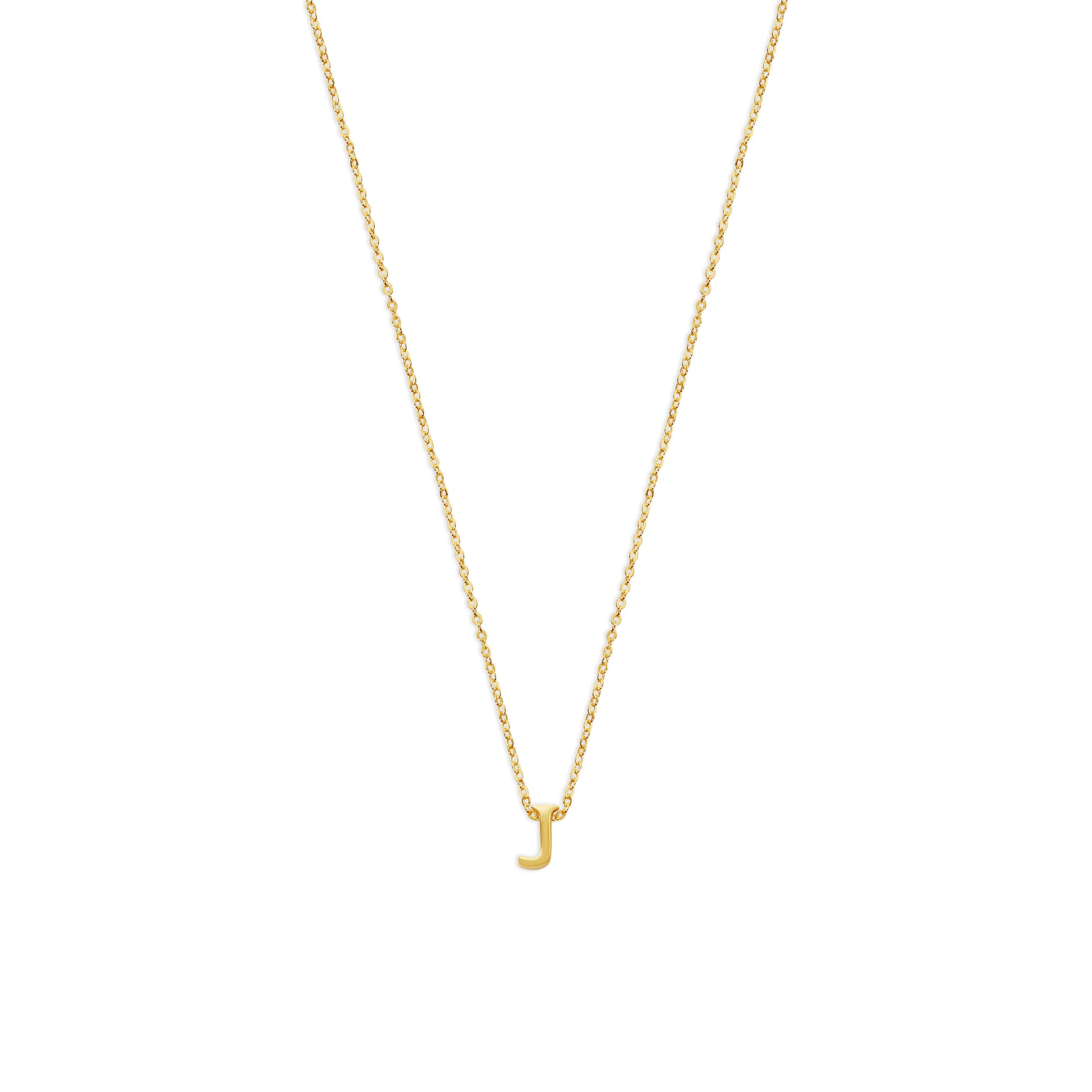 The Tiny Single Initial Block Necklace - Image 15