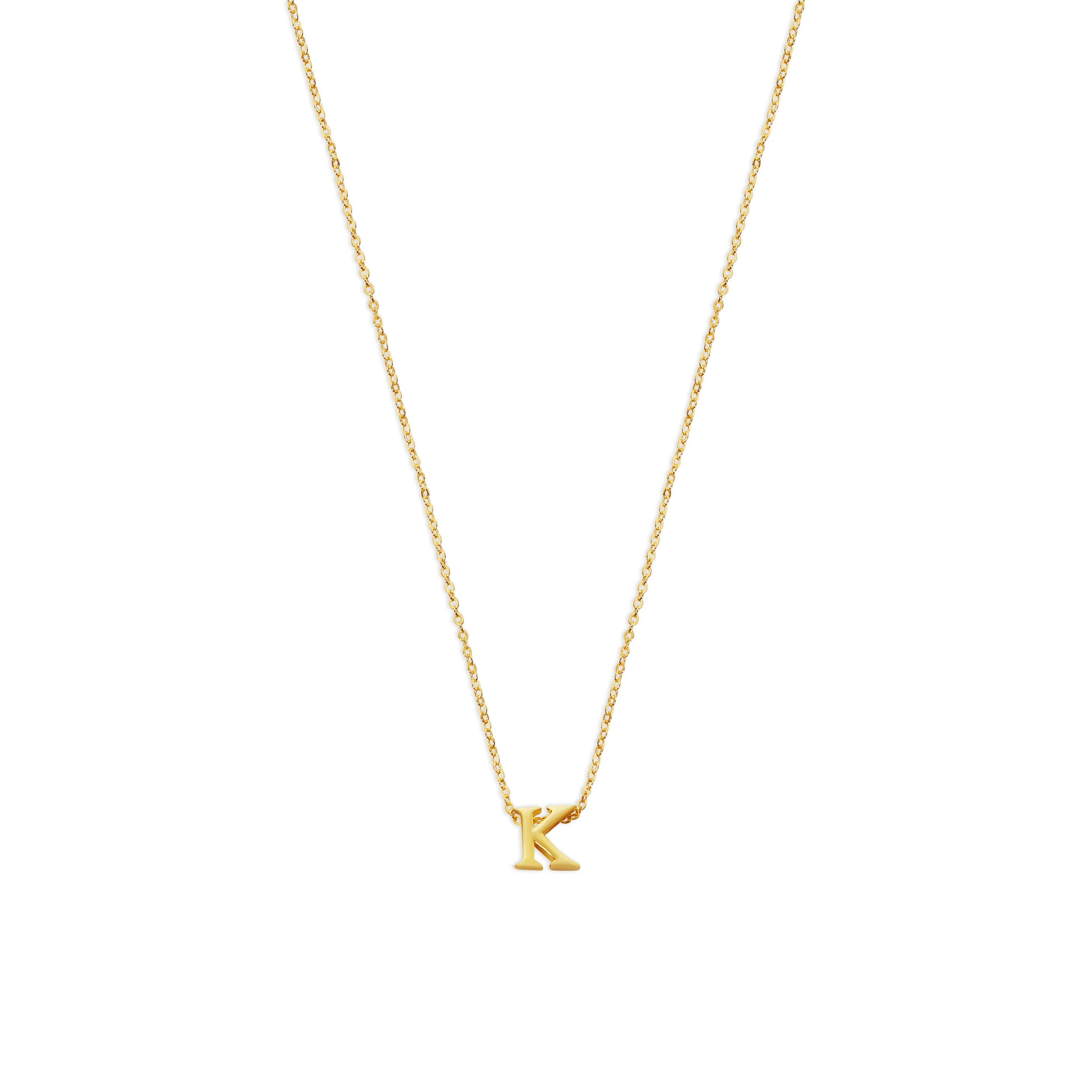 The Tiny Single Initial Block Necklace - Image 17