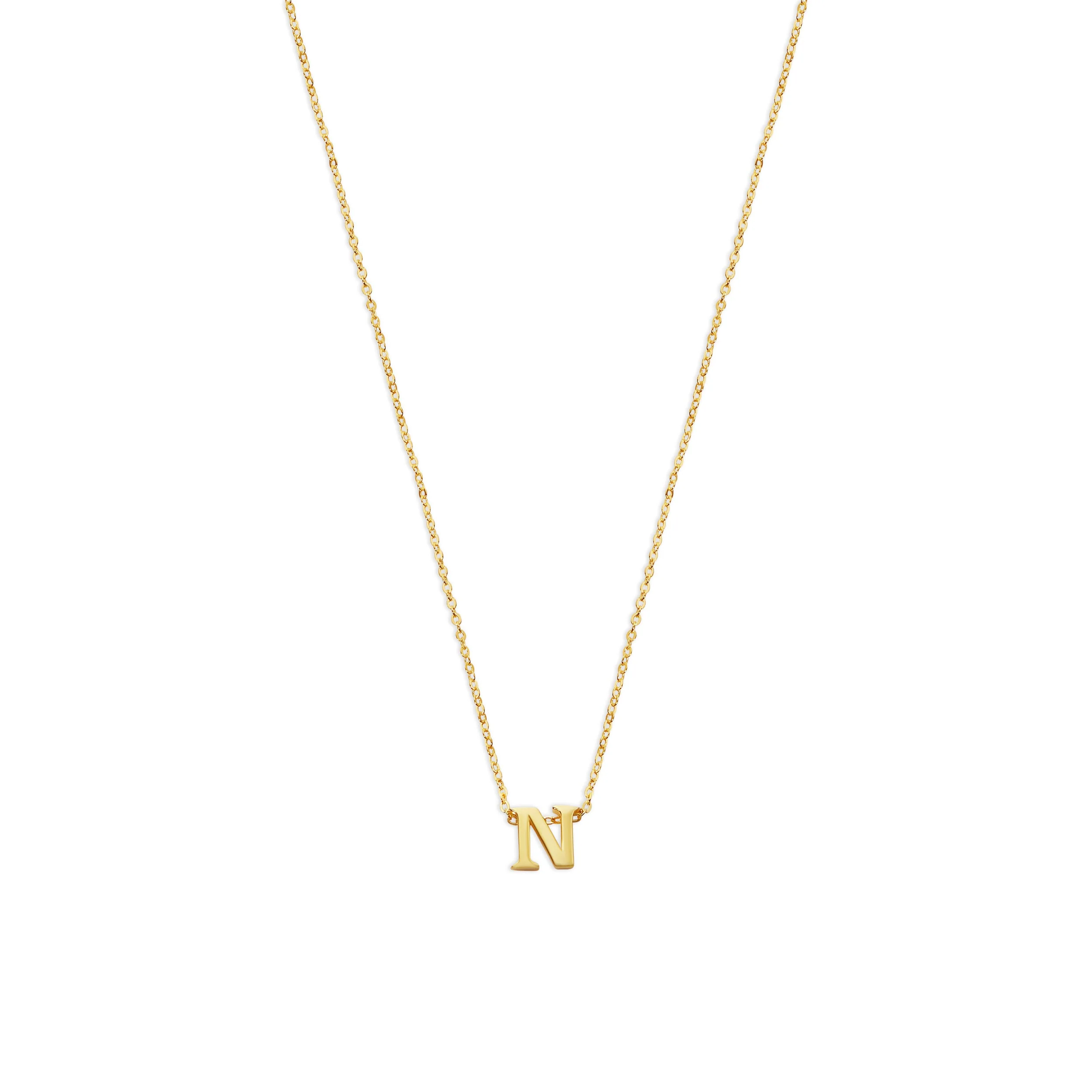 The Tiny Single Initial Block Necklace - Image 21