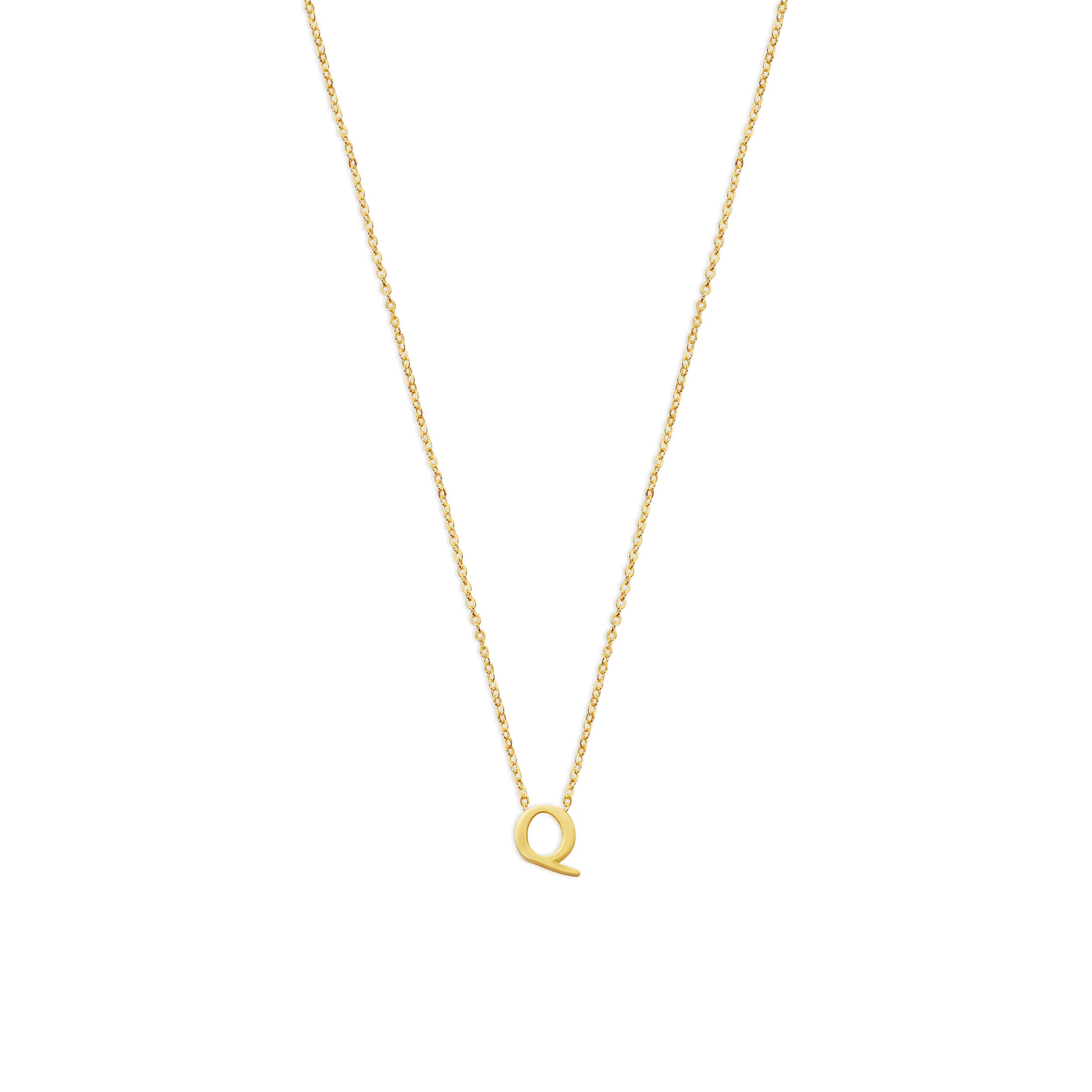 The Tiny Single Initial Block Necklace - Image 24