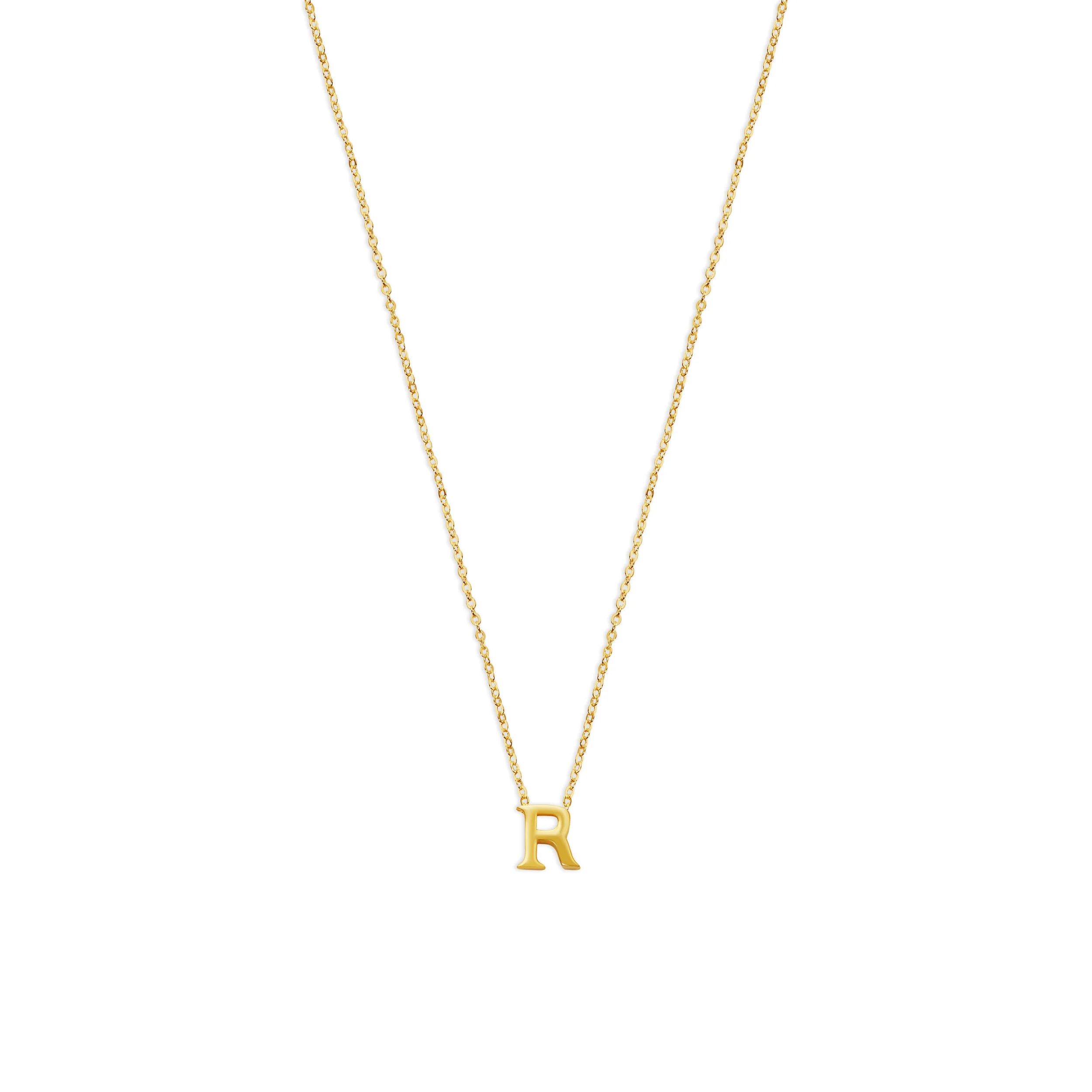 The Tiny Single Initial Block Necklace - Image 25