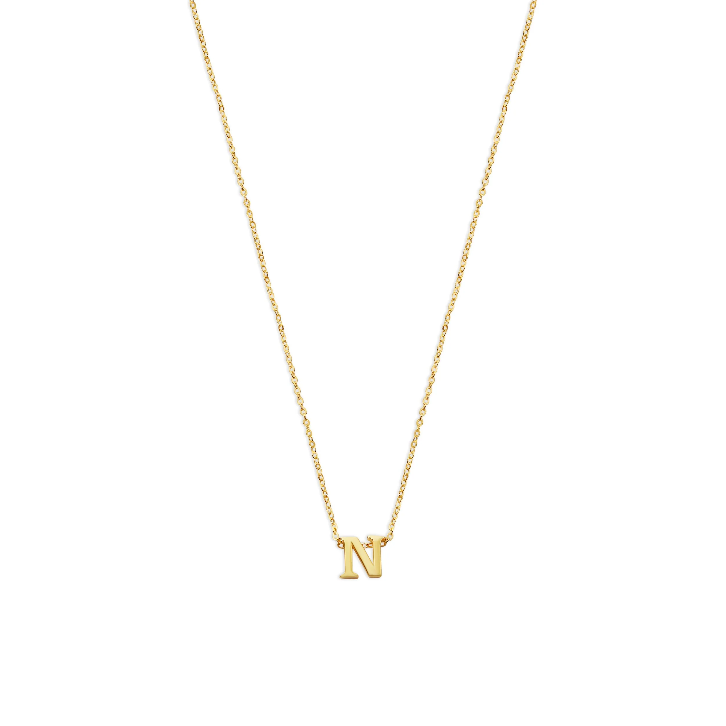 The Tiny Single Initial Block Necklace - Image 28