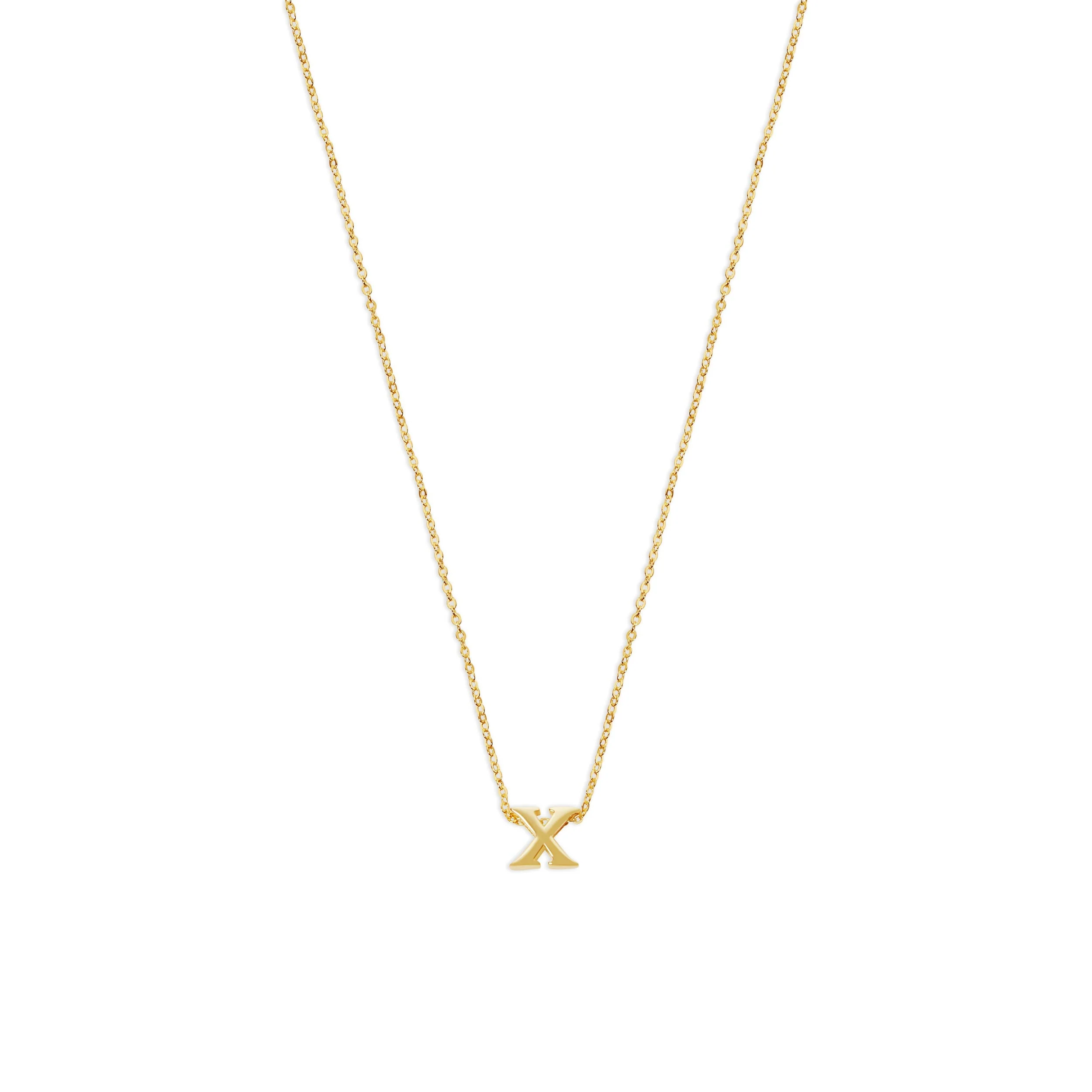 The Tiny Single Initial Block Necklace - Image 35