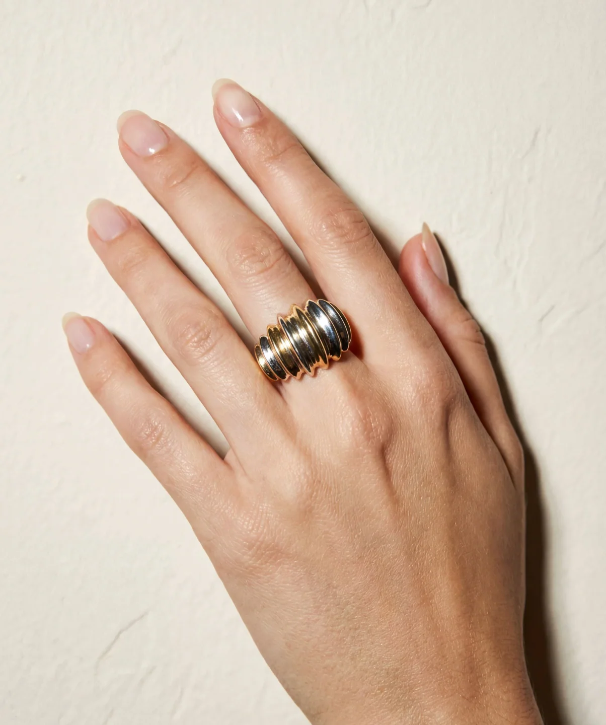 THE TWO TONE CRESCENT RING - Image 2